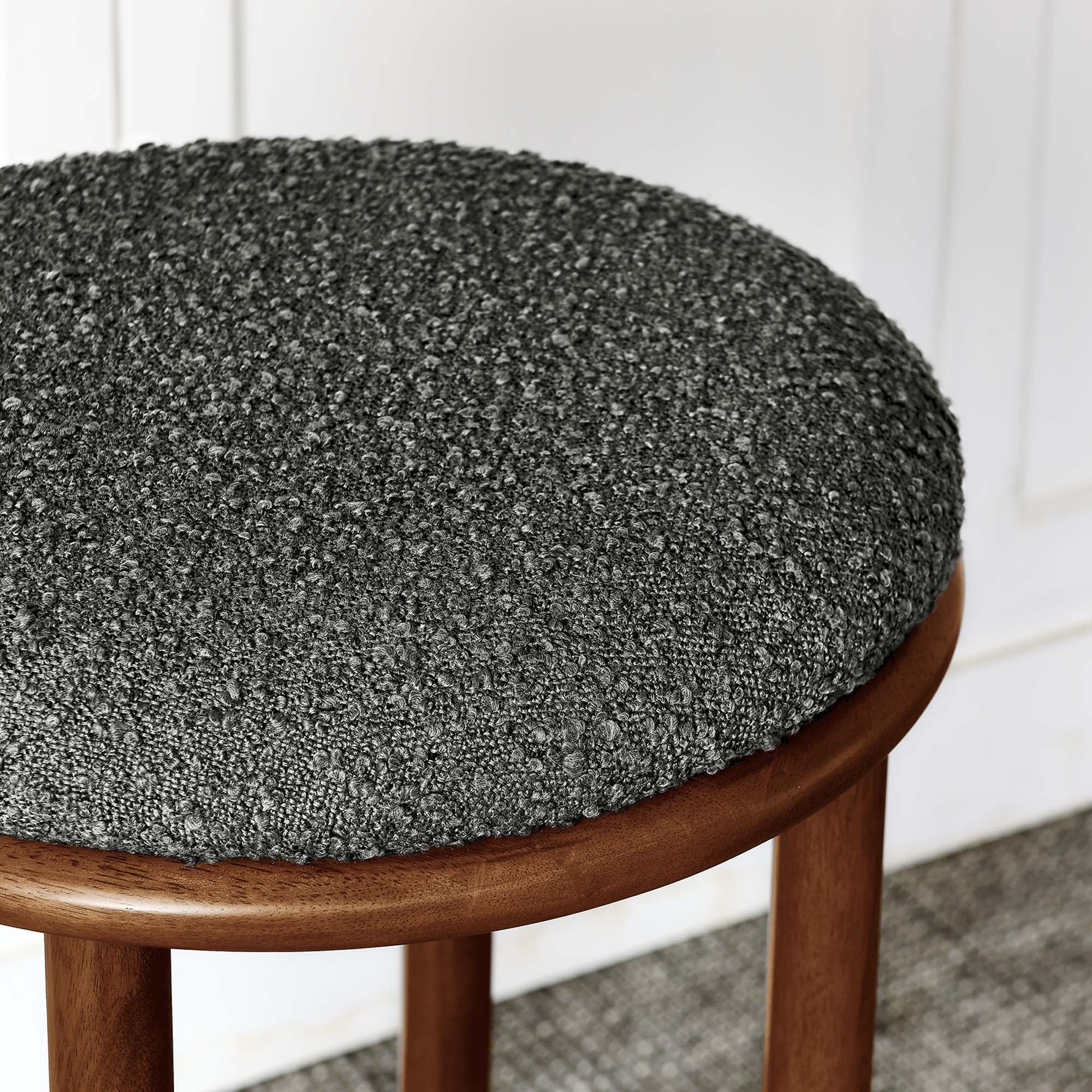Modway Fable Boucle Fabric Bar Stools Set of 2