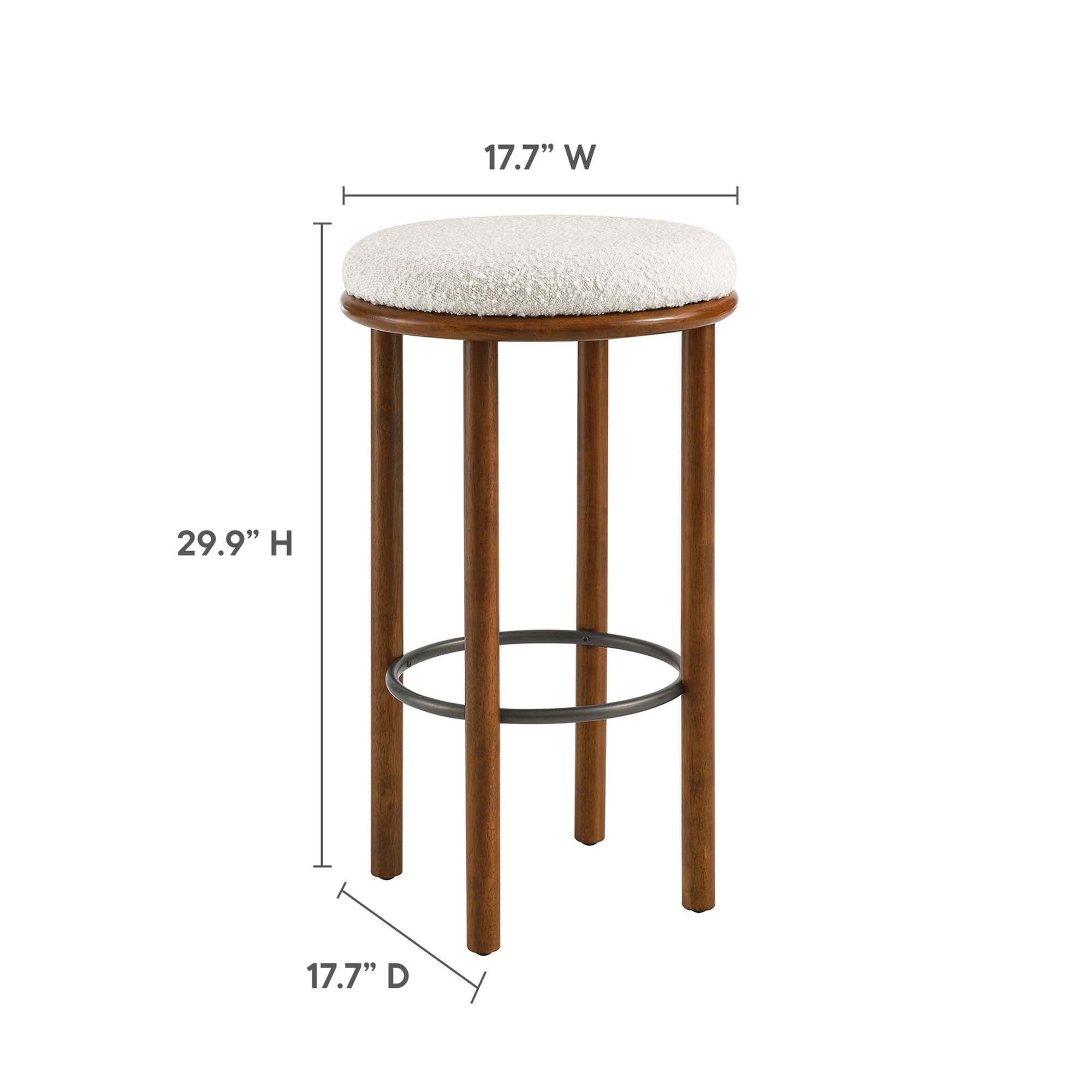 Modway Fable Boucle Fabric Bar Stools Set of 2