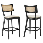 Modway Caledonia Wood Bar Stools Set of 2