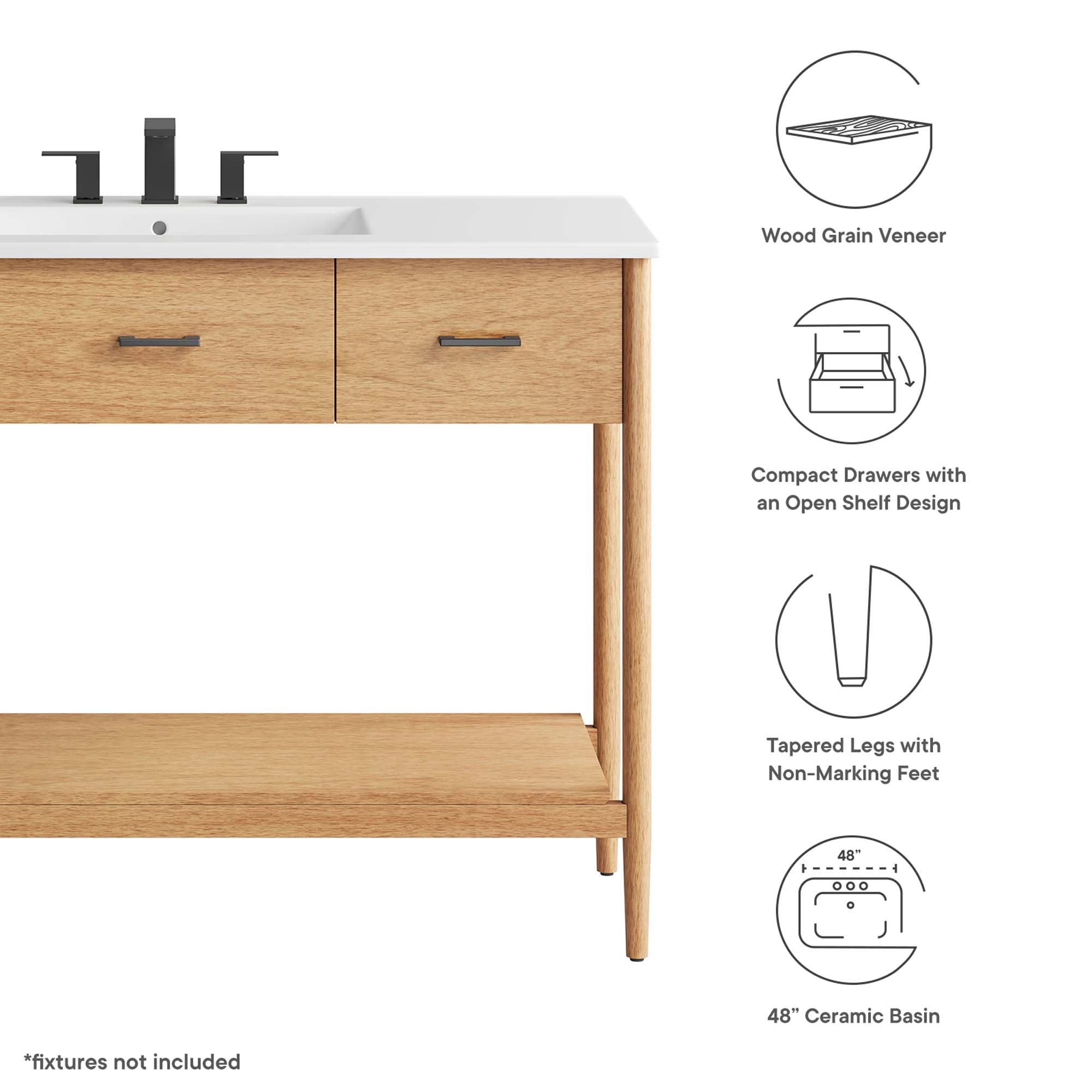 Modway Zaire 48" Single Sink Bathroom Vanity