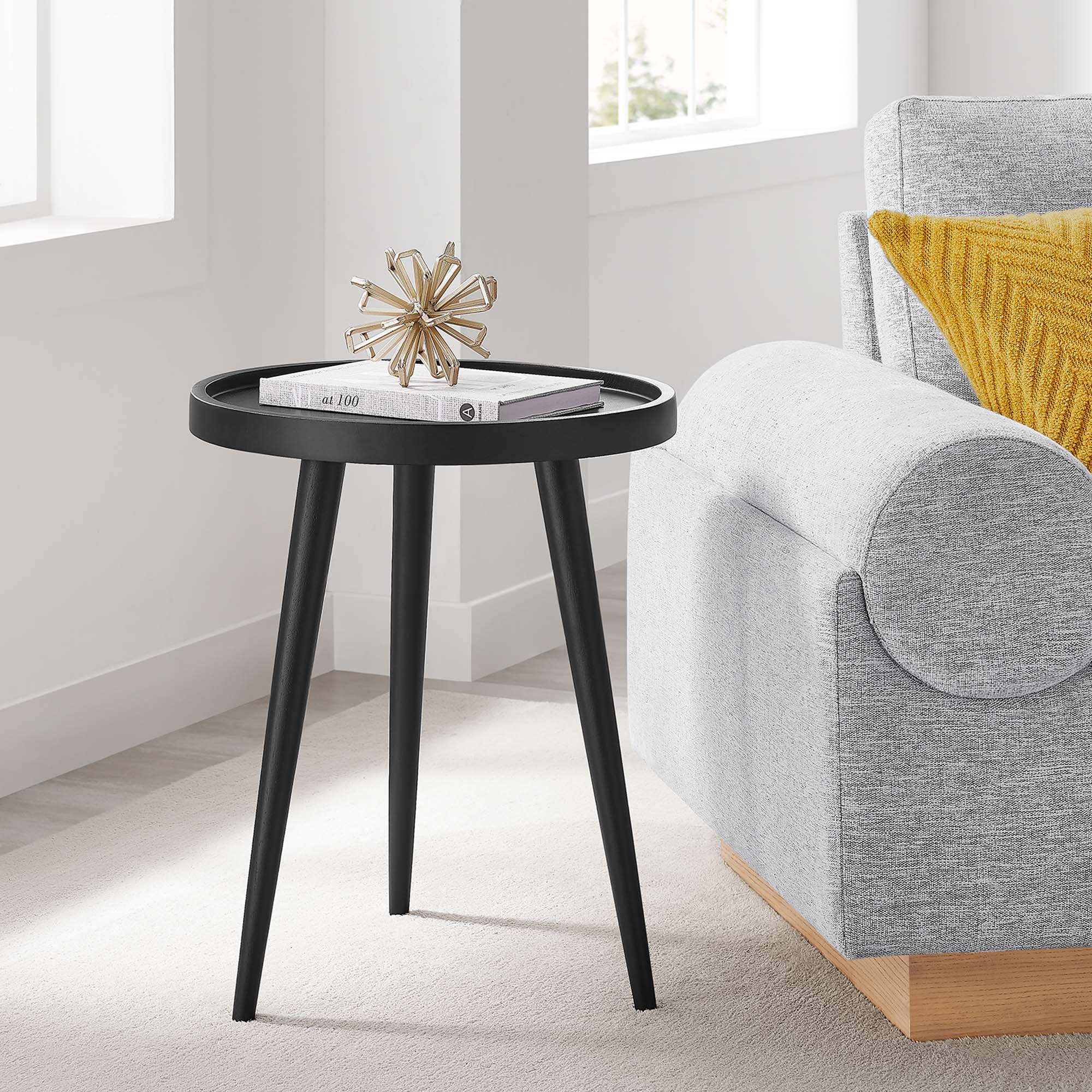 Modway Chiro Round Wood Side Table