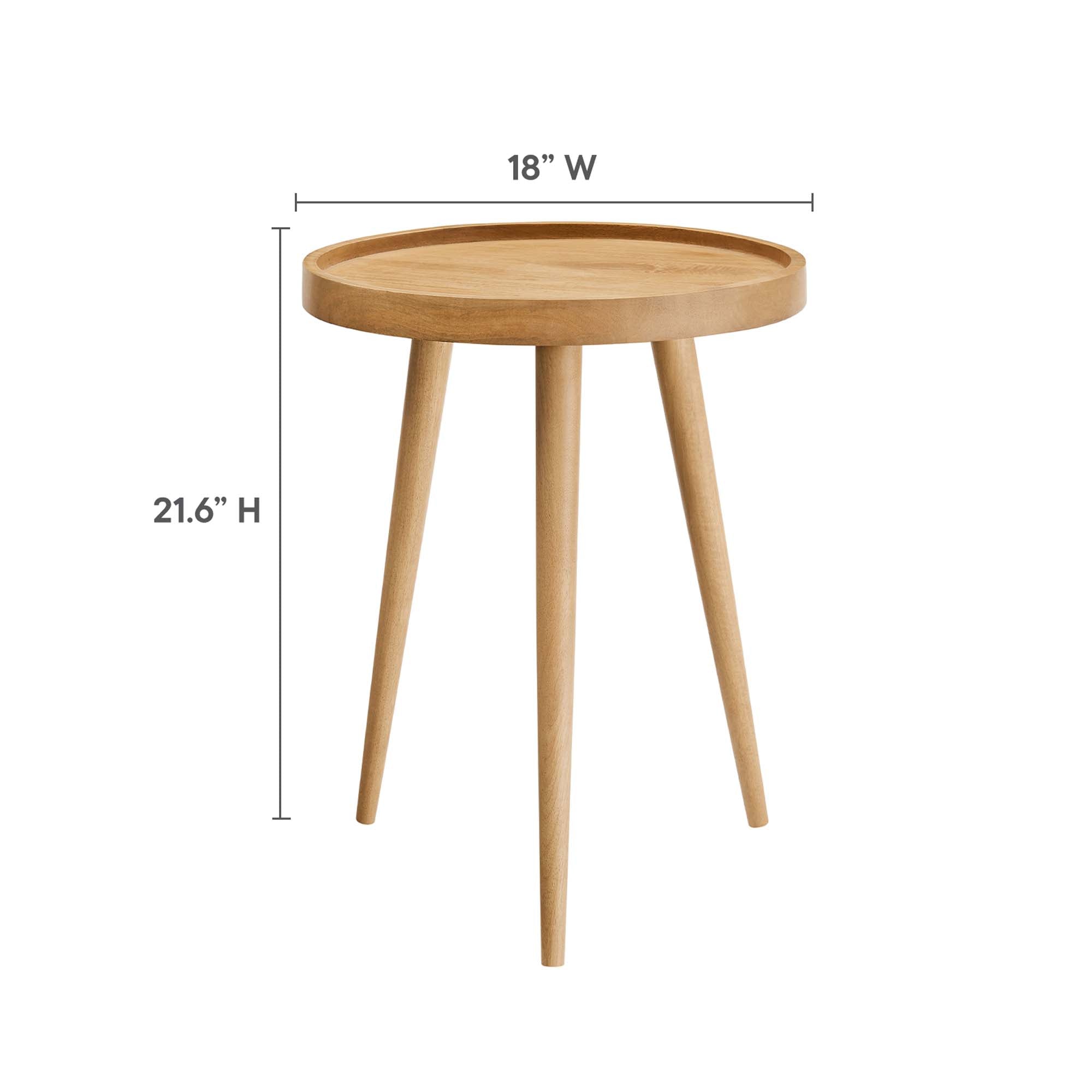 Modway Chiro Round Wood Side Table