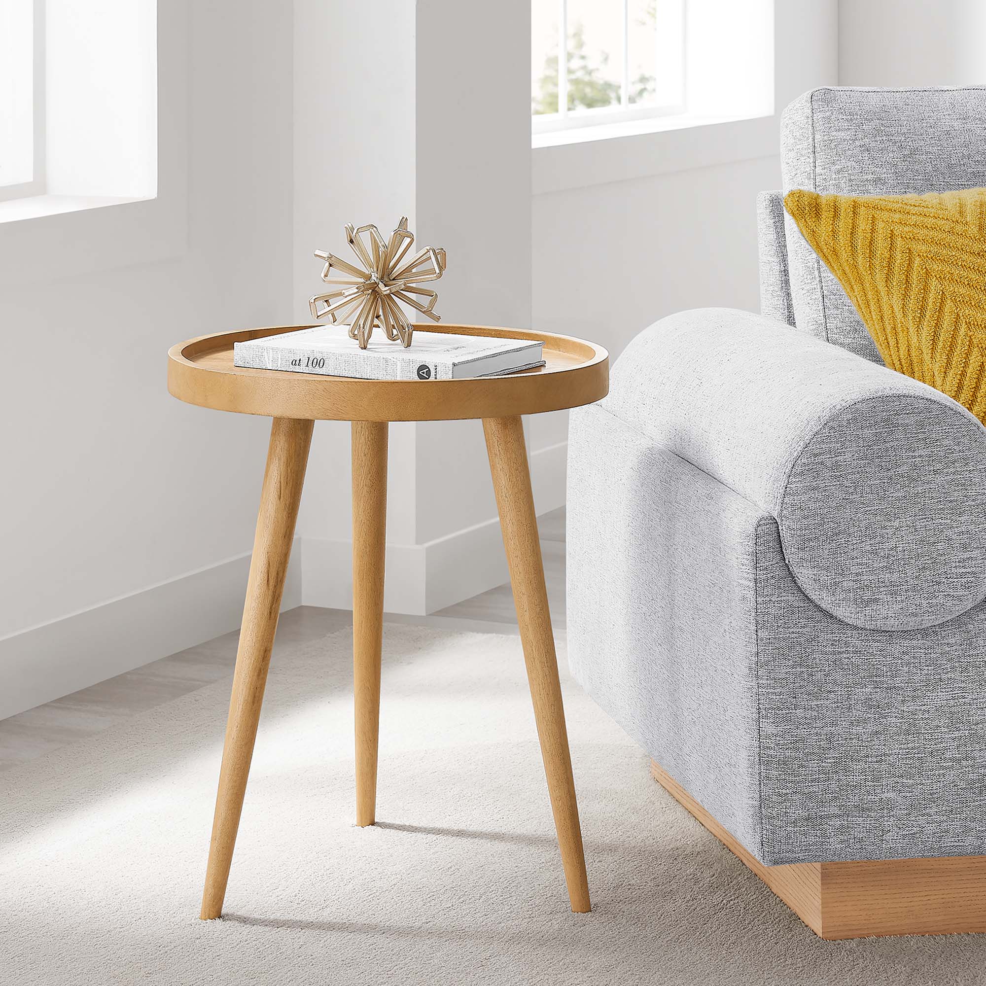 Modway Chiro Round Wood Side Table