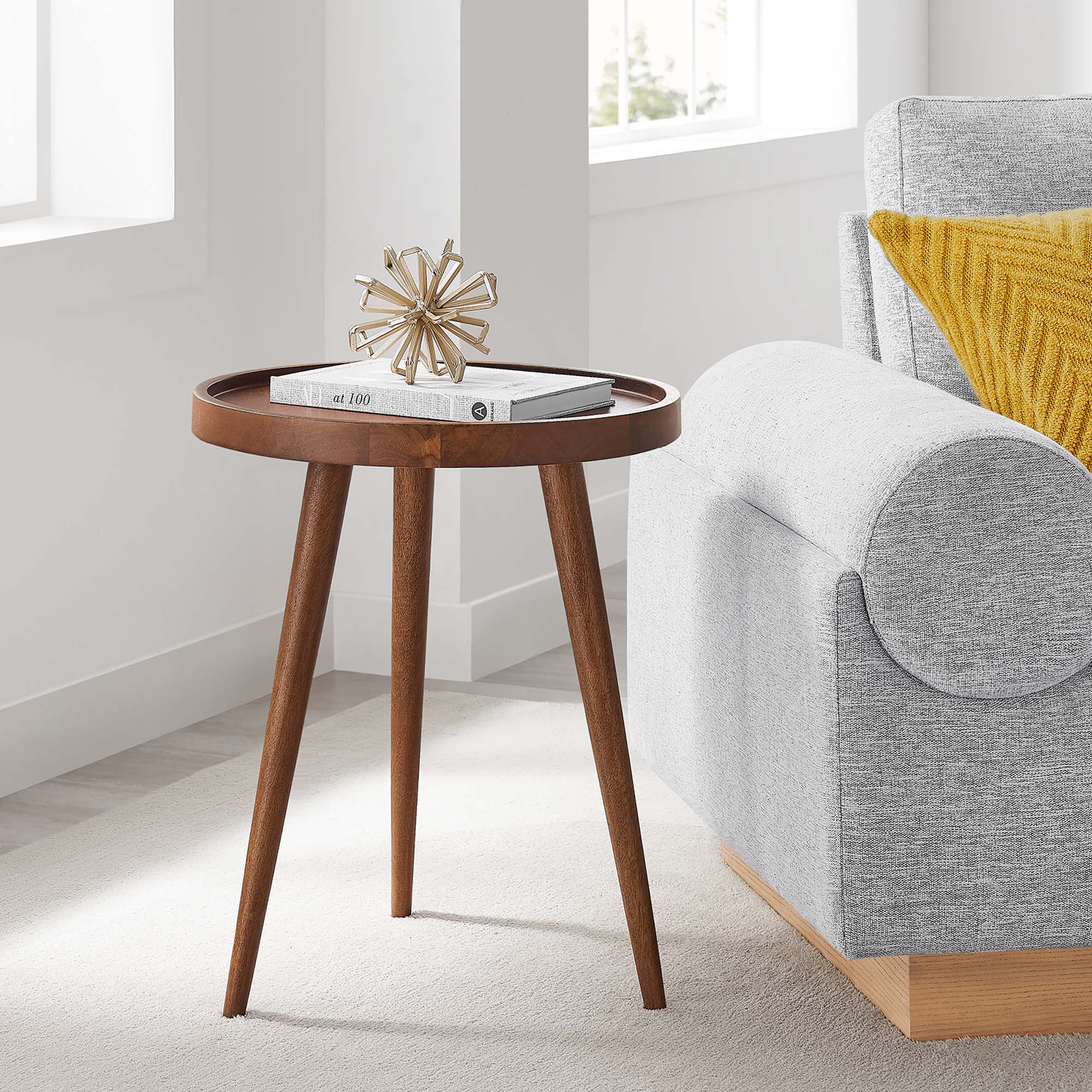 Modway Chiro Round Wood Side Table