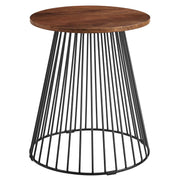 Modway Valeo Round Wood and Metal Side Table