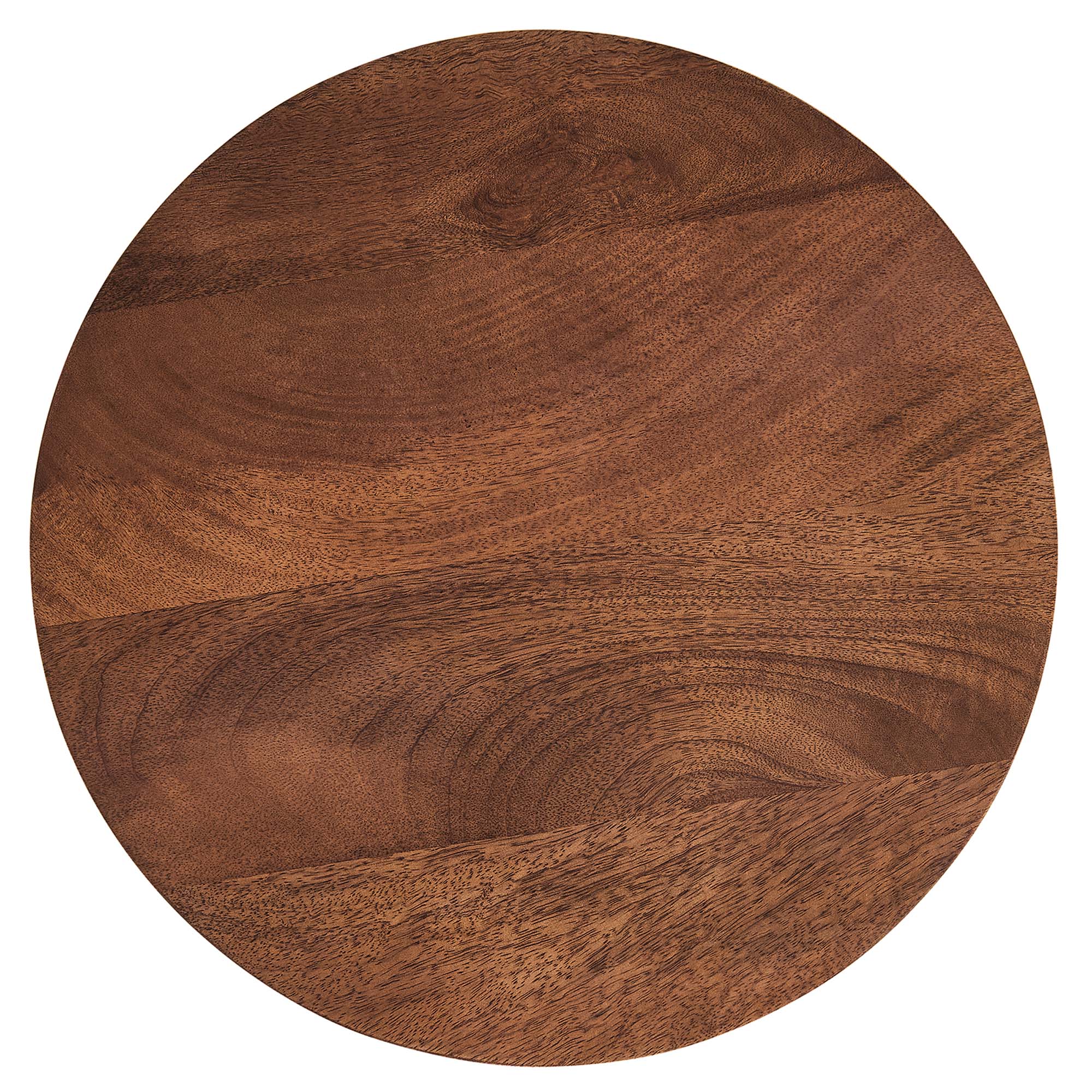 Modway Valeo Round Wood and Metal Side Table