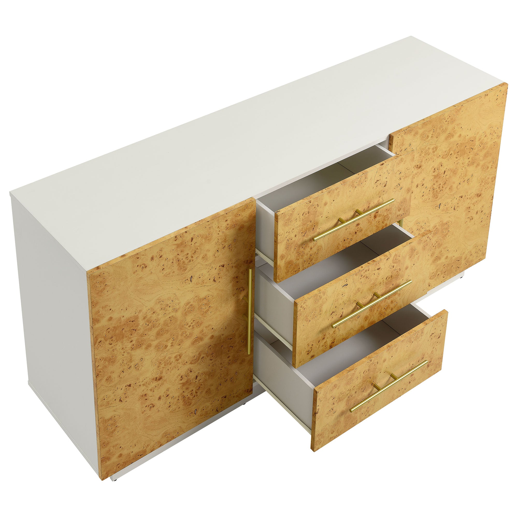 Modway Abel 59 Inch Burl Wood Sideboard Buffet TV Stand