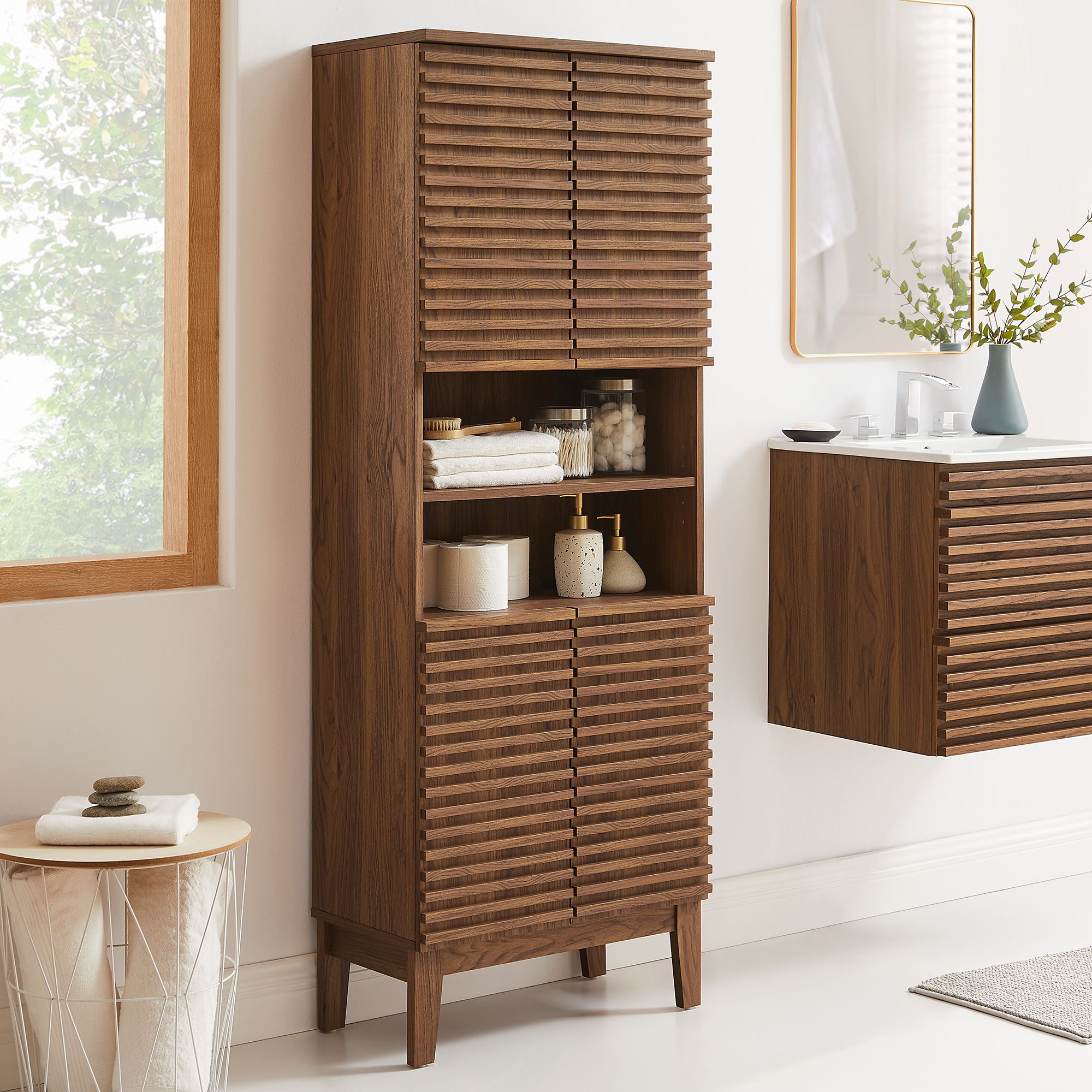 Modway Render Tall Bathroom Storage Cabinet