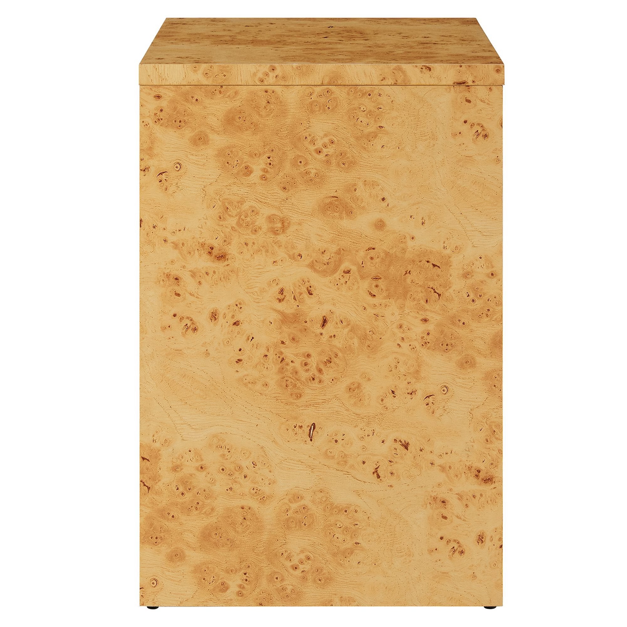 Modway Hudson 1-Drawer Burl Wood Nightstand With Shelf