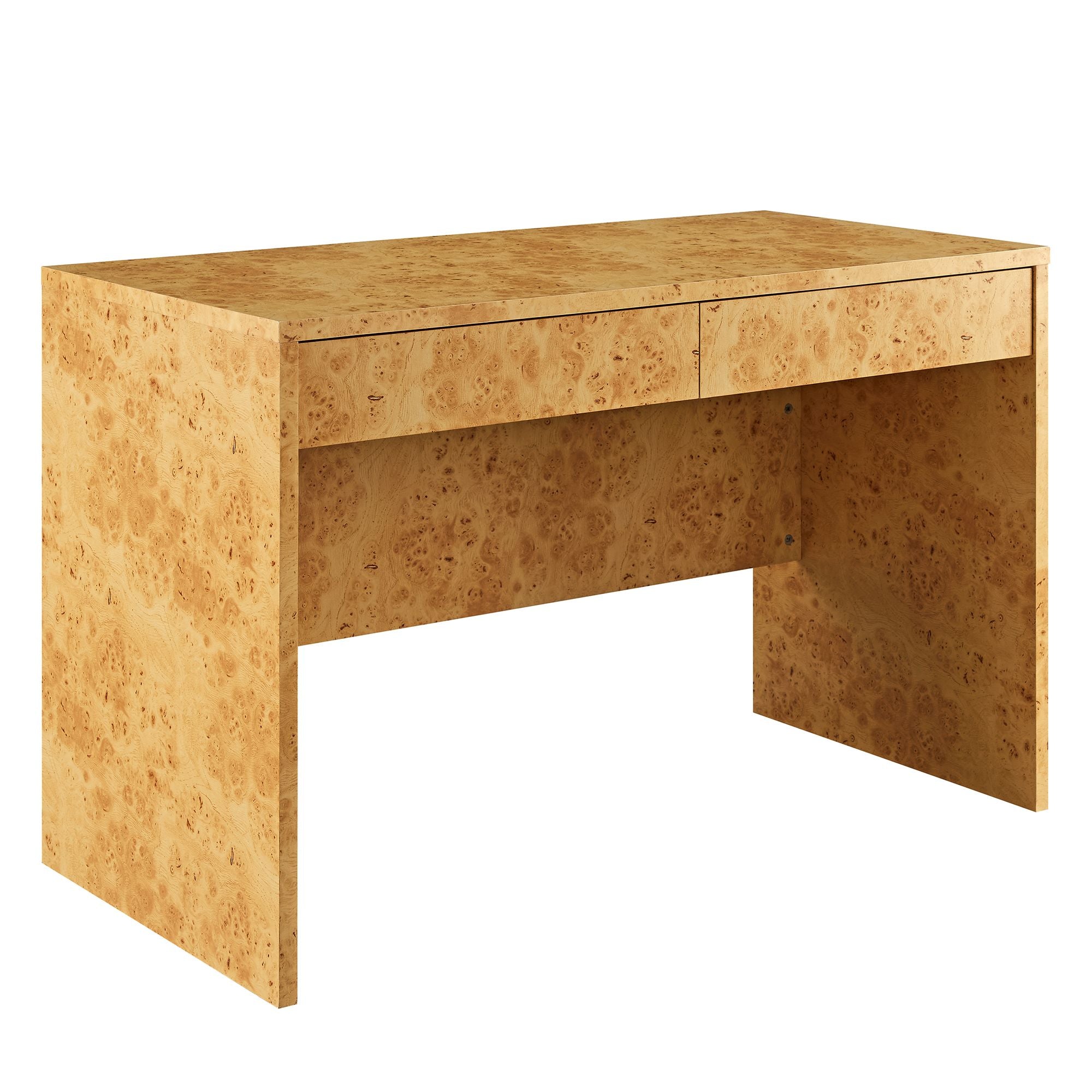 Modway Hudson 2-Drawer Burl Wood Desk