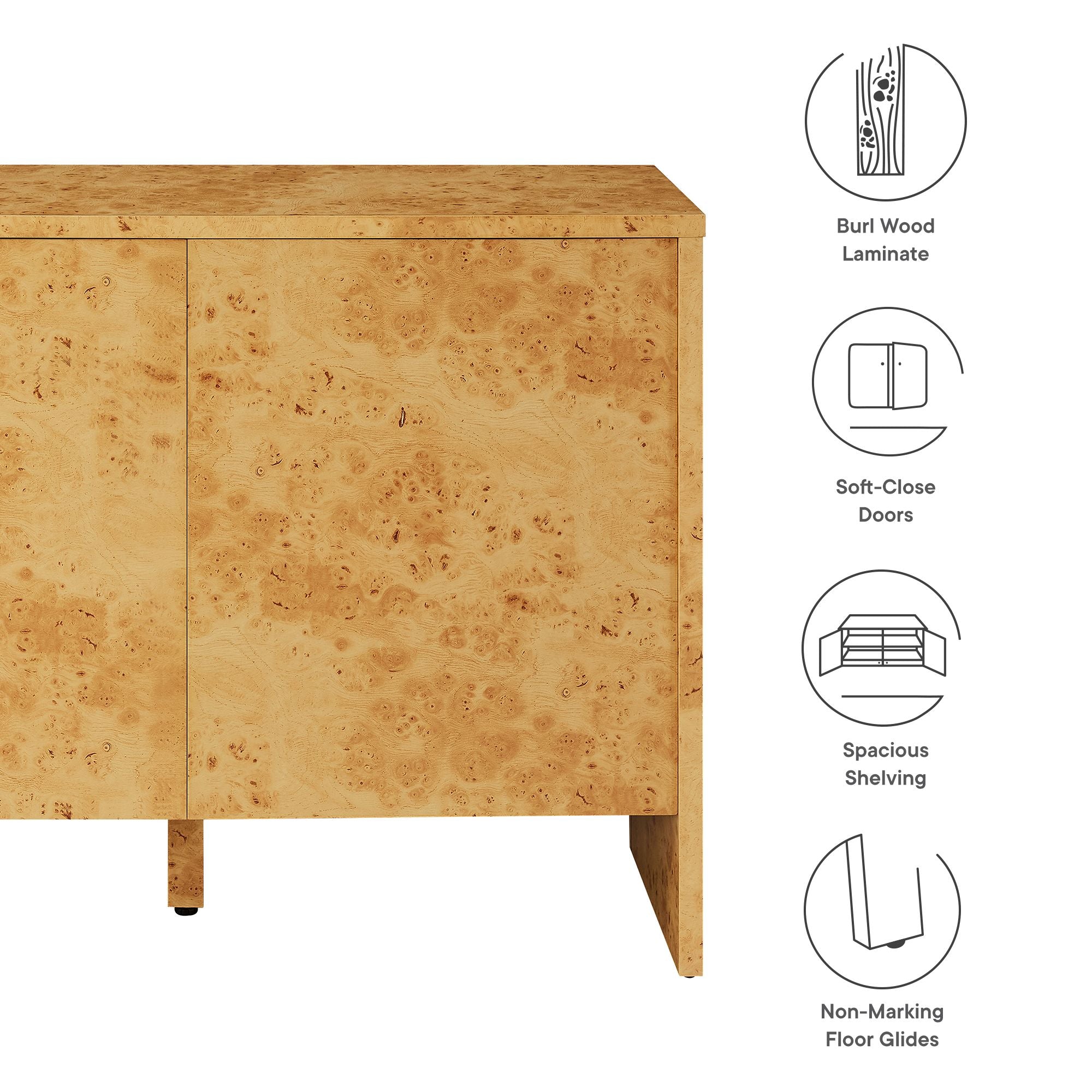 Modway Hudson 40" Burl Wood Sideboard