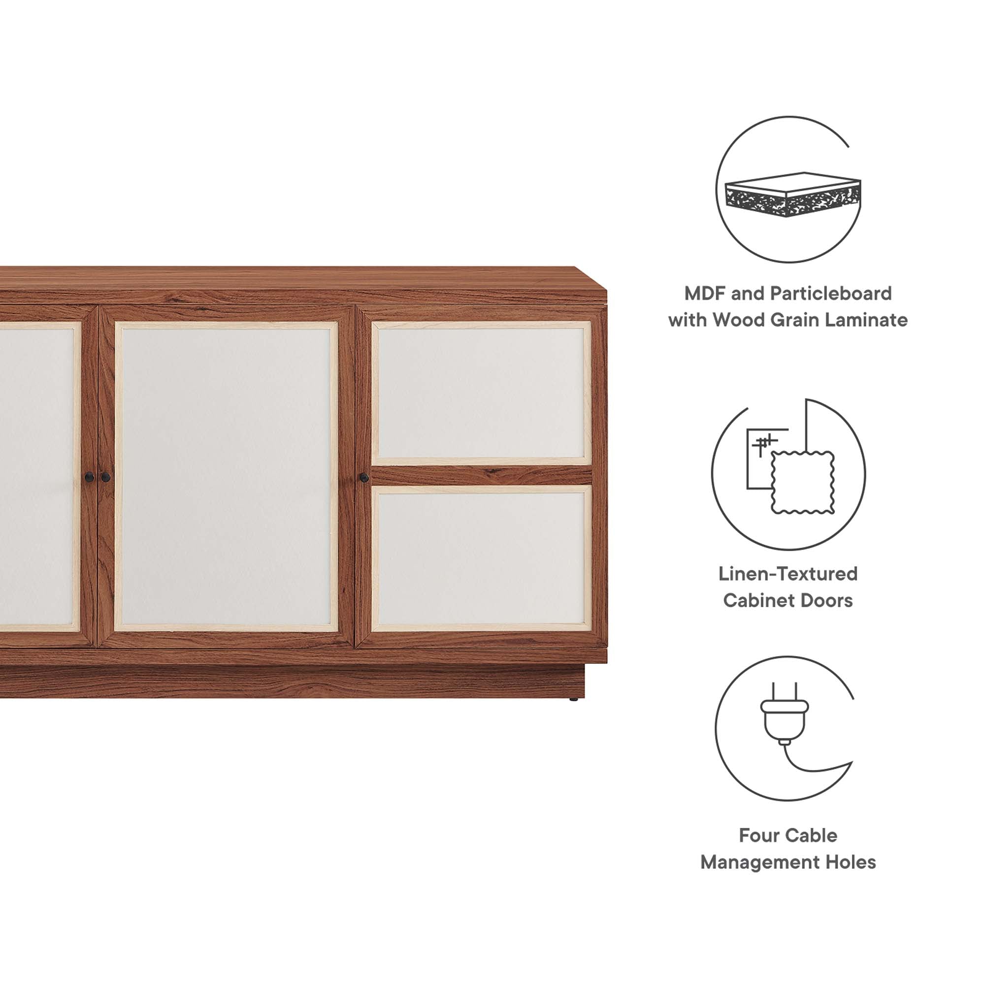 Modway Capri 63" Wood Grain TV Console