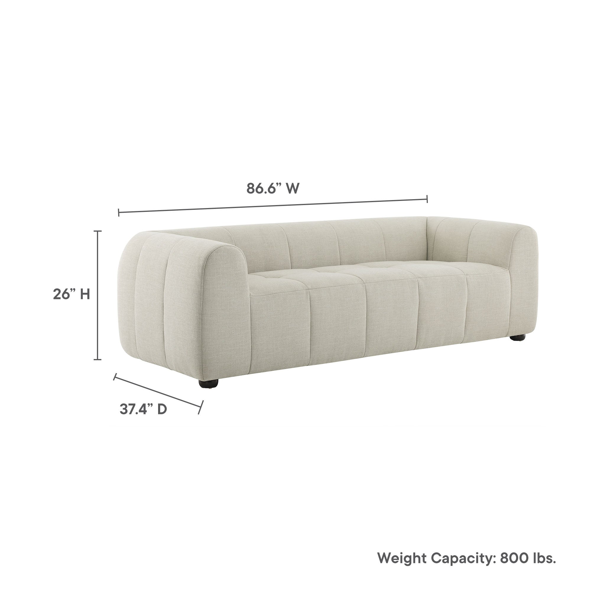 Modway Liana Upholstered Fabric Sofa