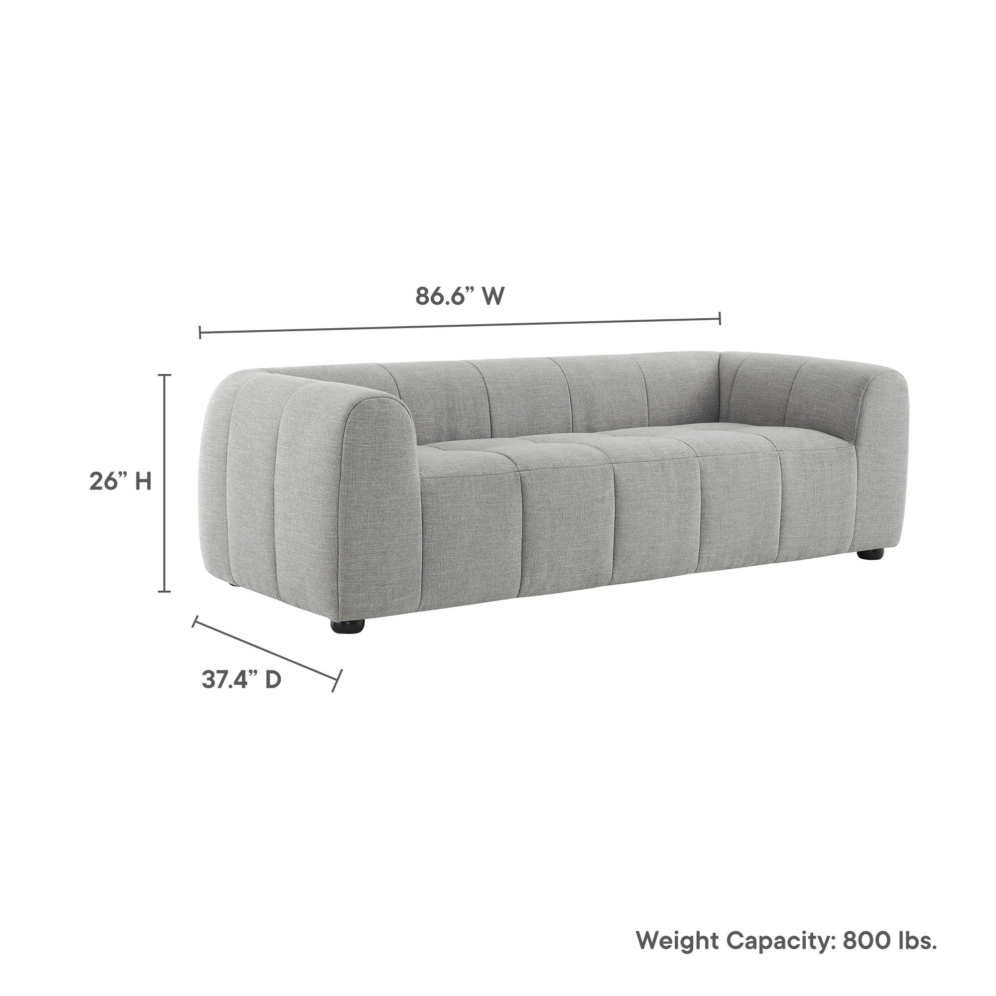 Modway Liana Upholstered Fabric Sofa