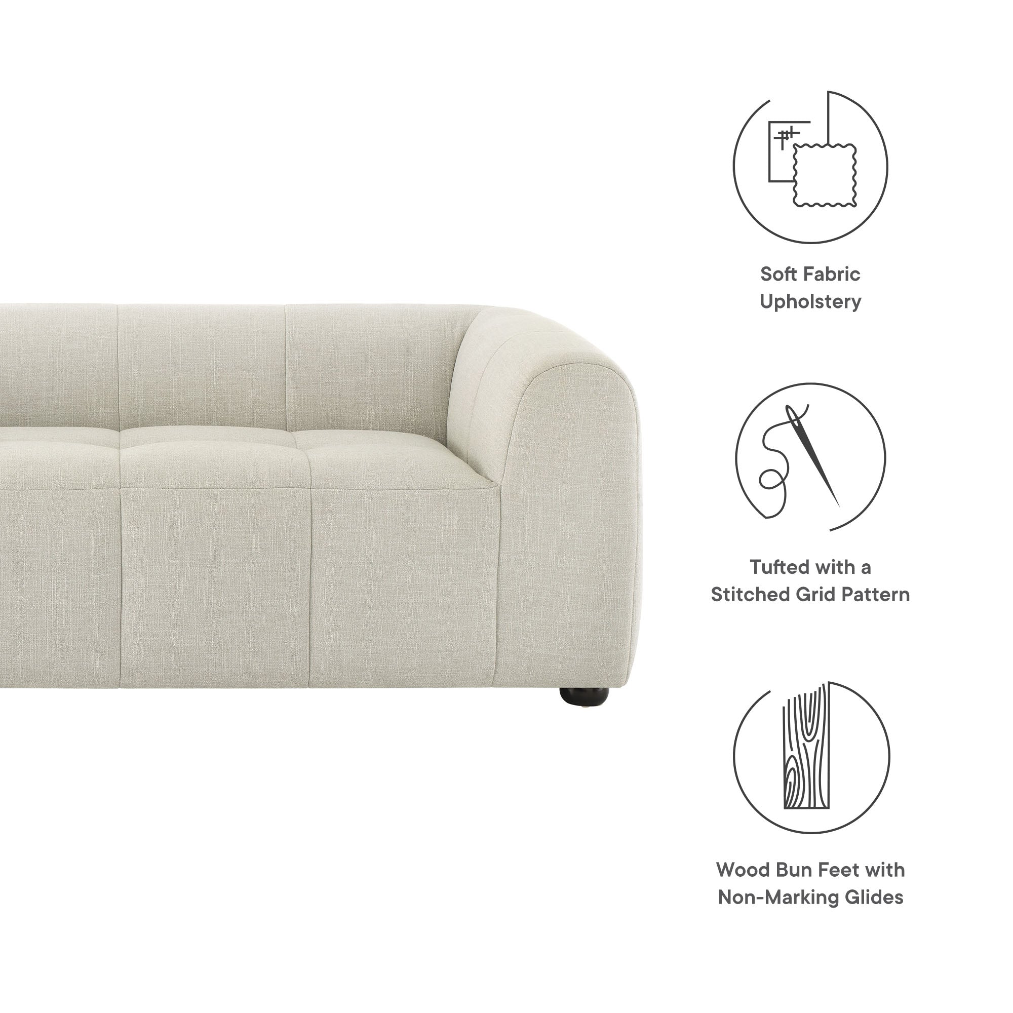 Modway Liana Upholstered Fabric Loveseat