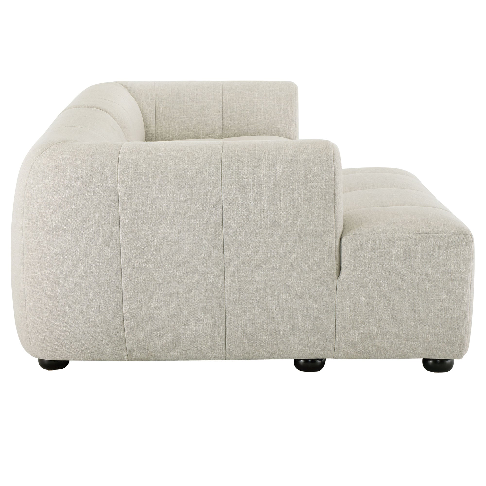 Modway Liana Left-Facing Upholstered Fabric Modular Sofa with Chaise