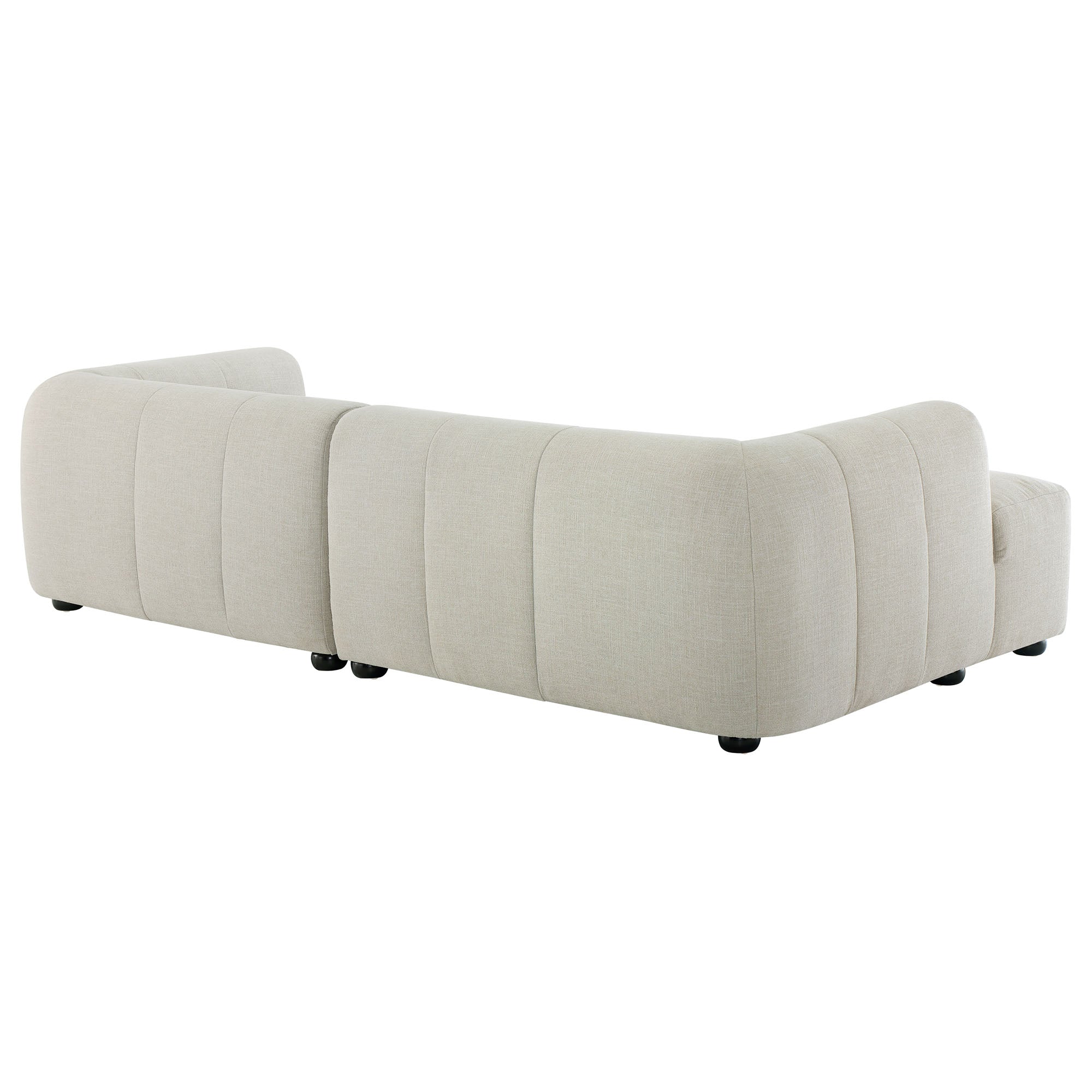 Modway Liana Left-Facing Upholstered Fabric Modular Sofa with Chaise