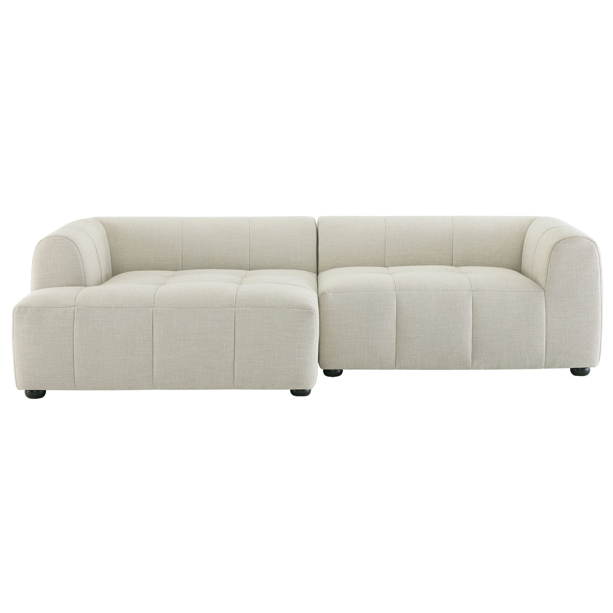 Modway Liana Left-Facing Upholstered Fabric Modular Sofa with Chaise