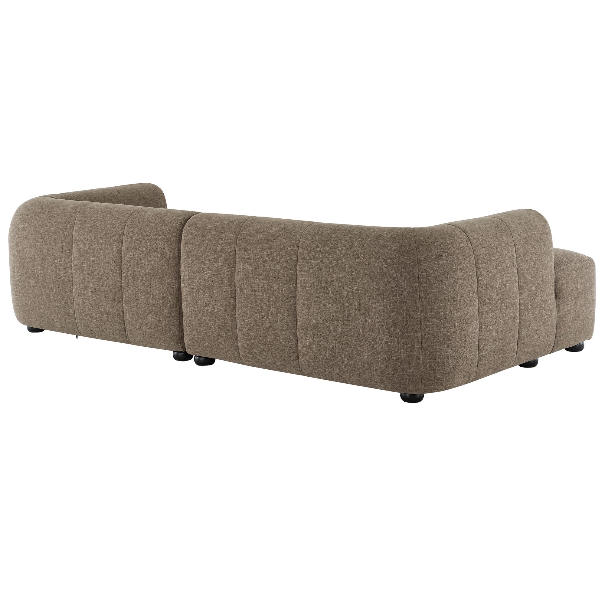 Modway Liana Left-Facing Upholstered Fabric Modular Sofa with Chaise