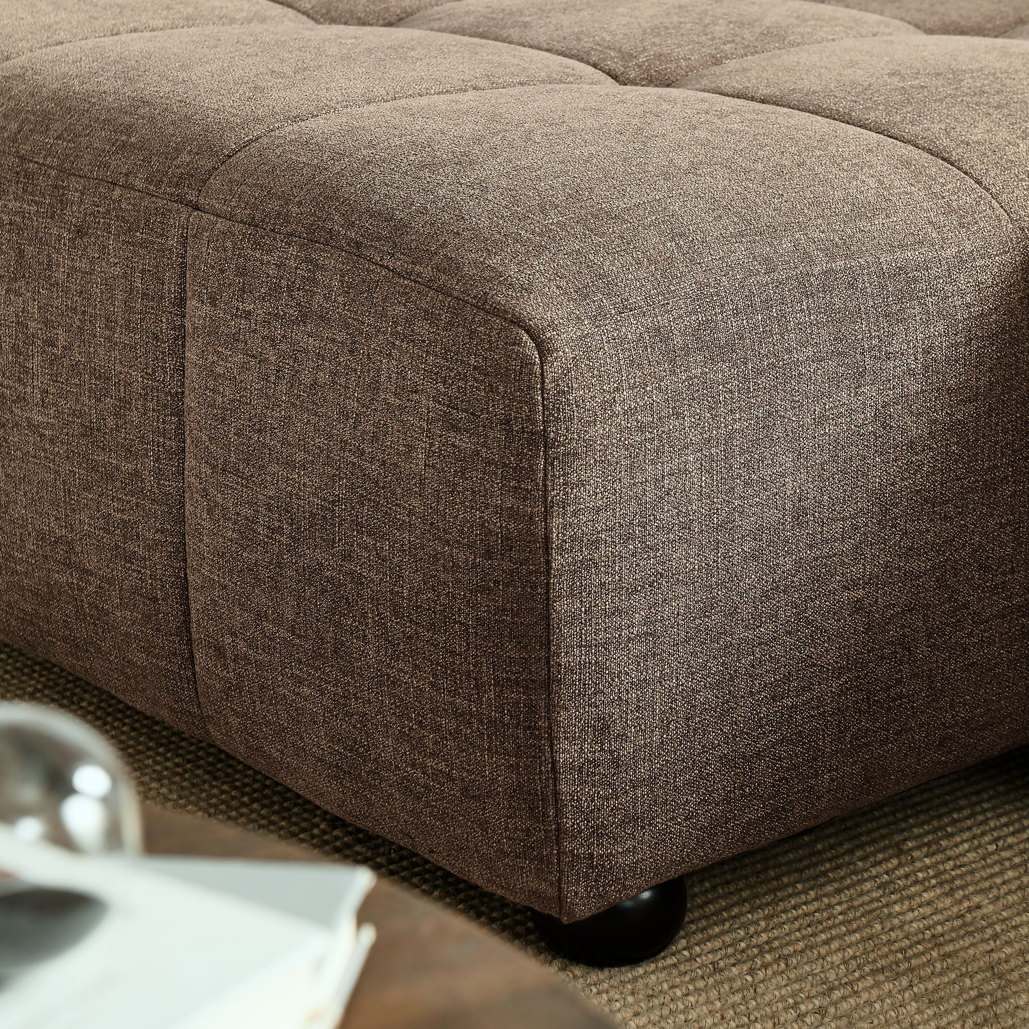 Modway Liana Left-Facing Upholstered Fabric Modular Sofa with Chaise