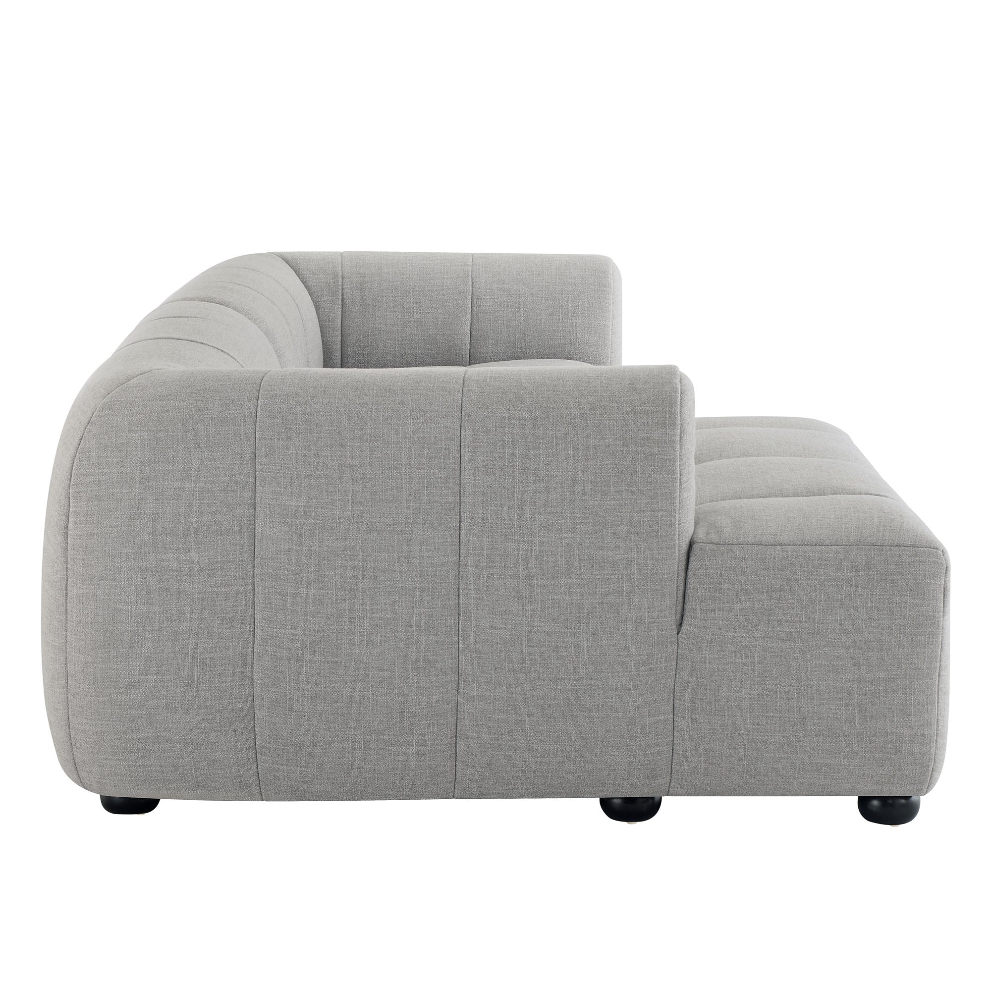 Modway Liana Left-Facing Upholstered Fabric Modular Sofa with Chaise