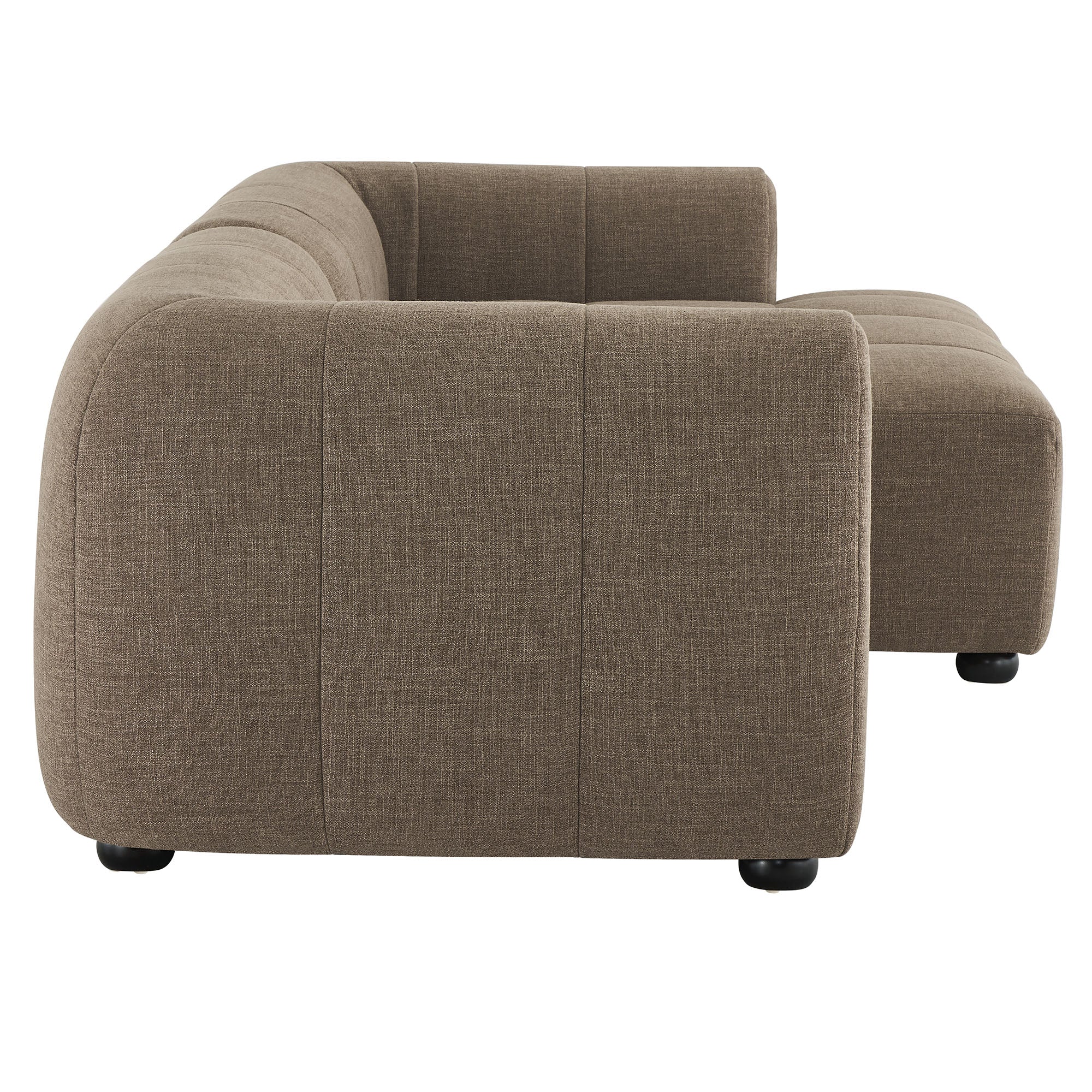 Modway Liana Right-Facing Upholstered Fabric Modular Sofa with Chaise