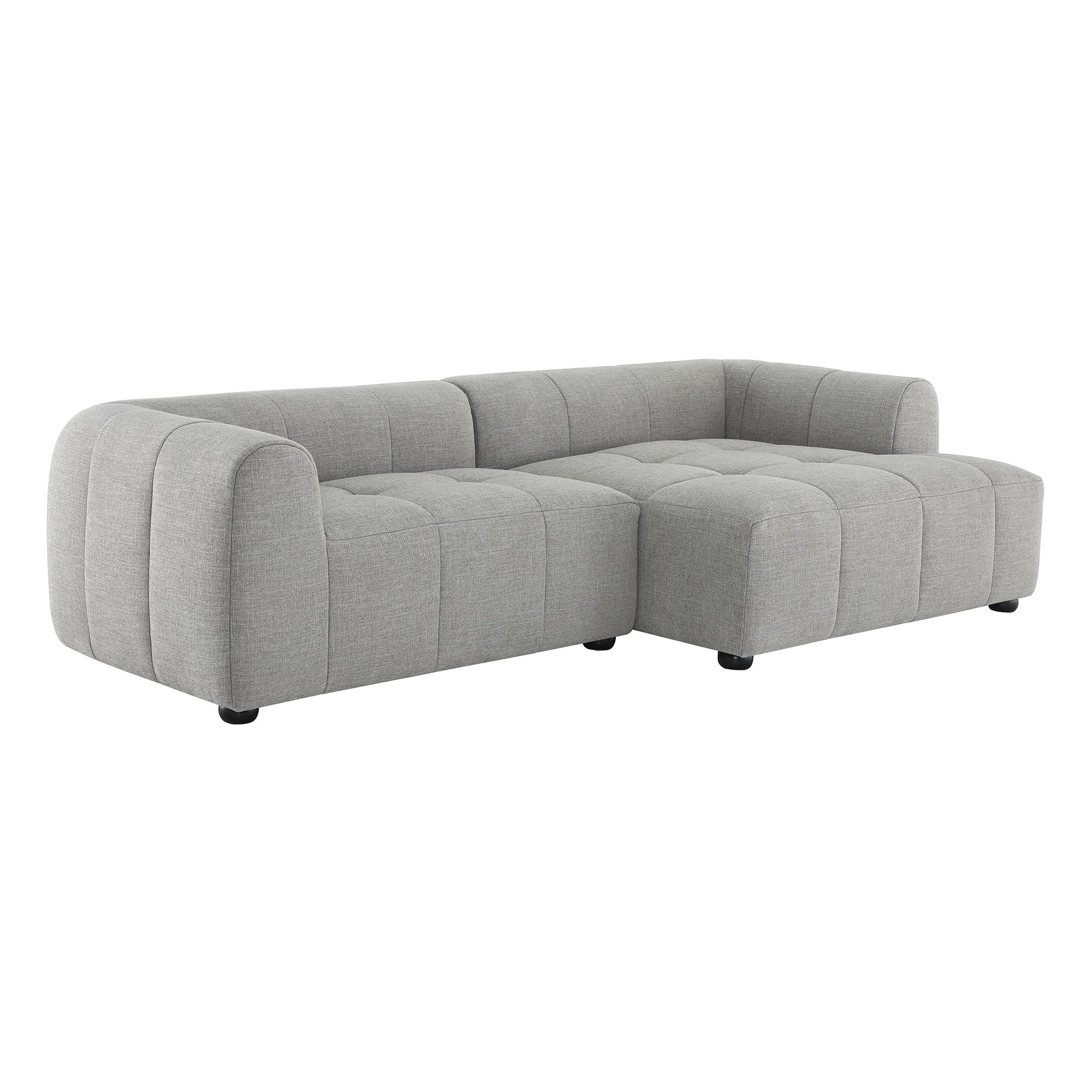 Modway Liana Right-Facing Upholstered Fabric Modular Sofa with Chaise