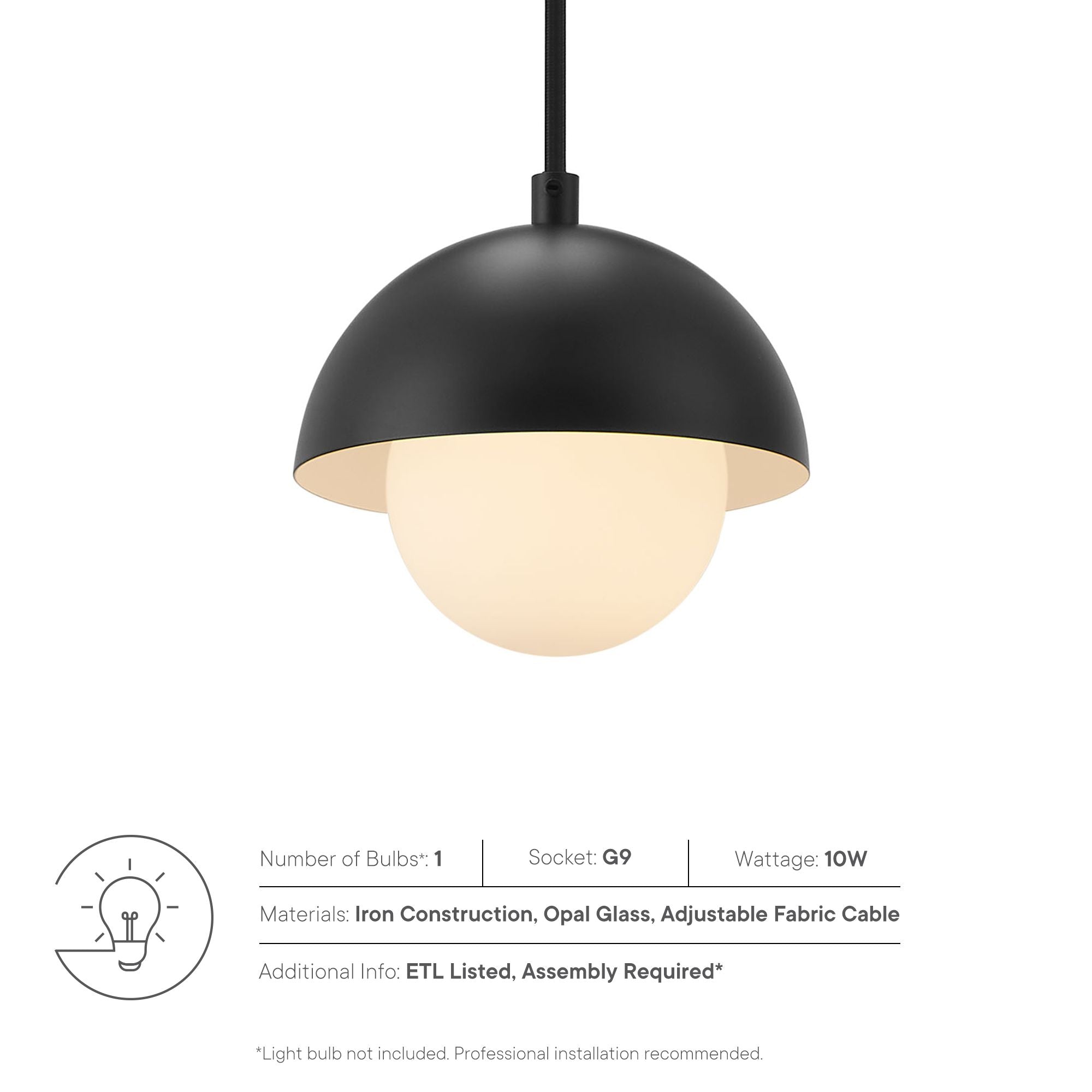 Modway Eclipse Globe Pendant Light