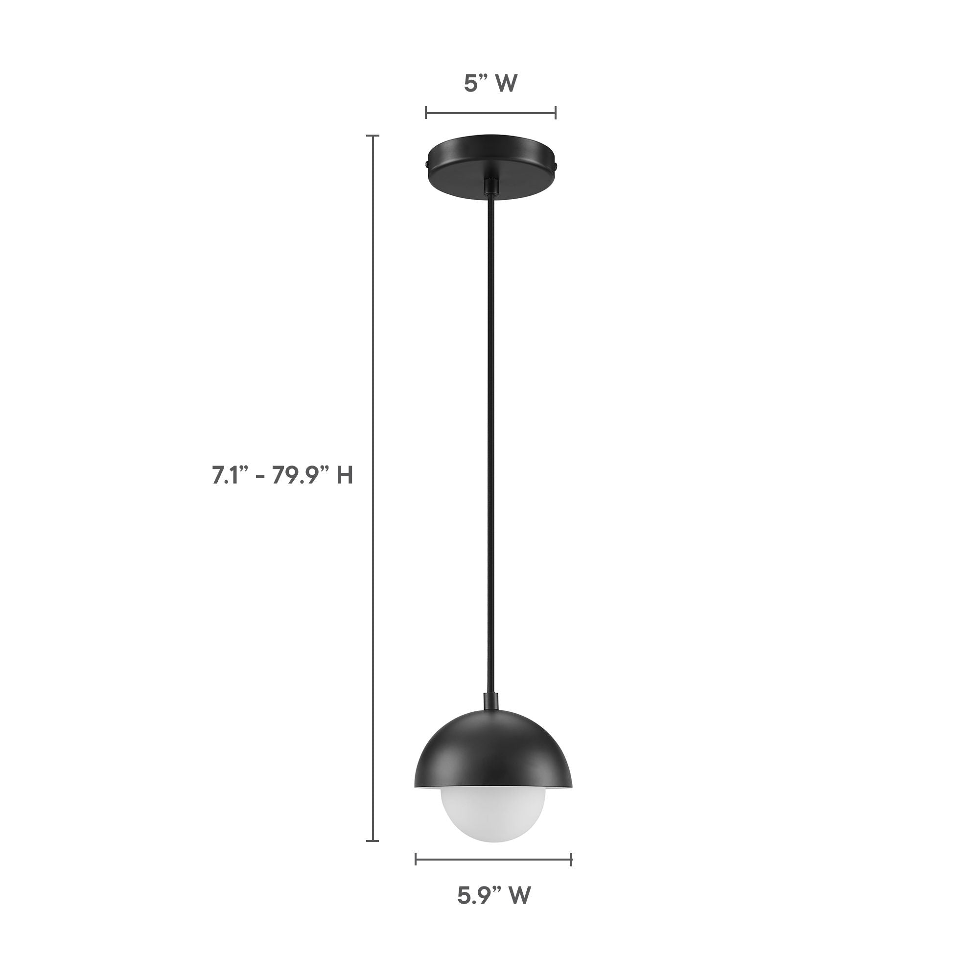 Modway Eclipse Globe Pendant Light