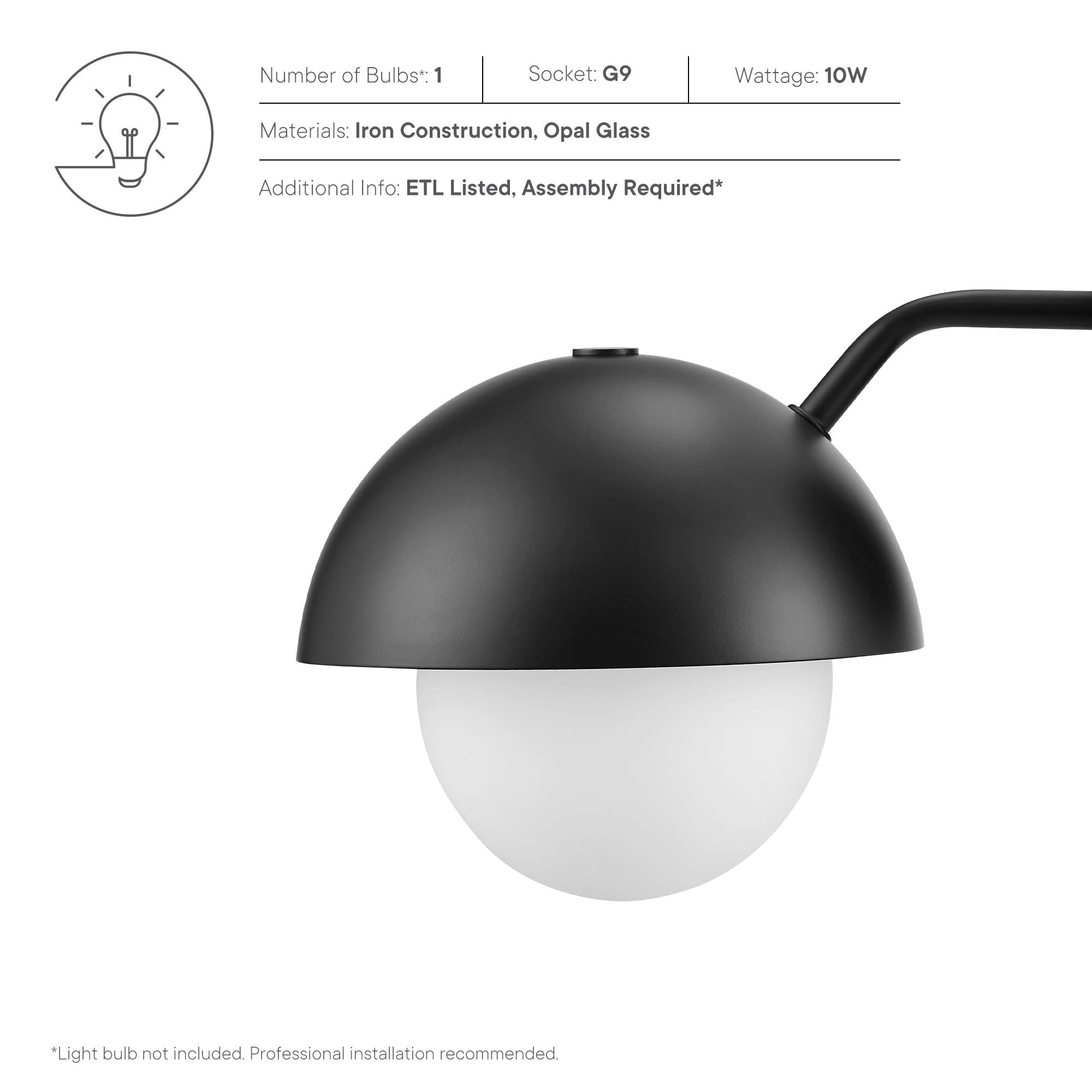 Modway Eclipse Globe Wall Sconce