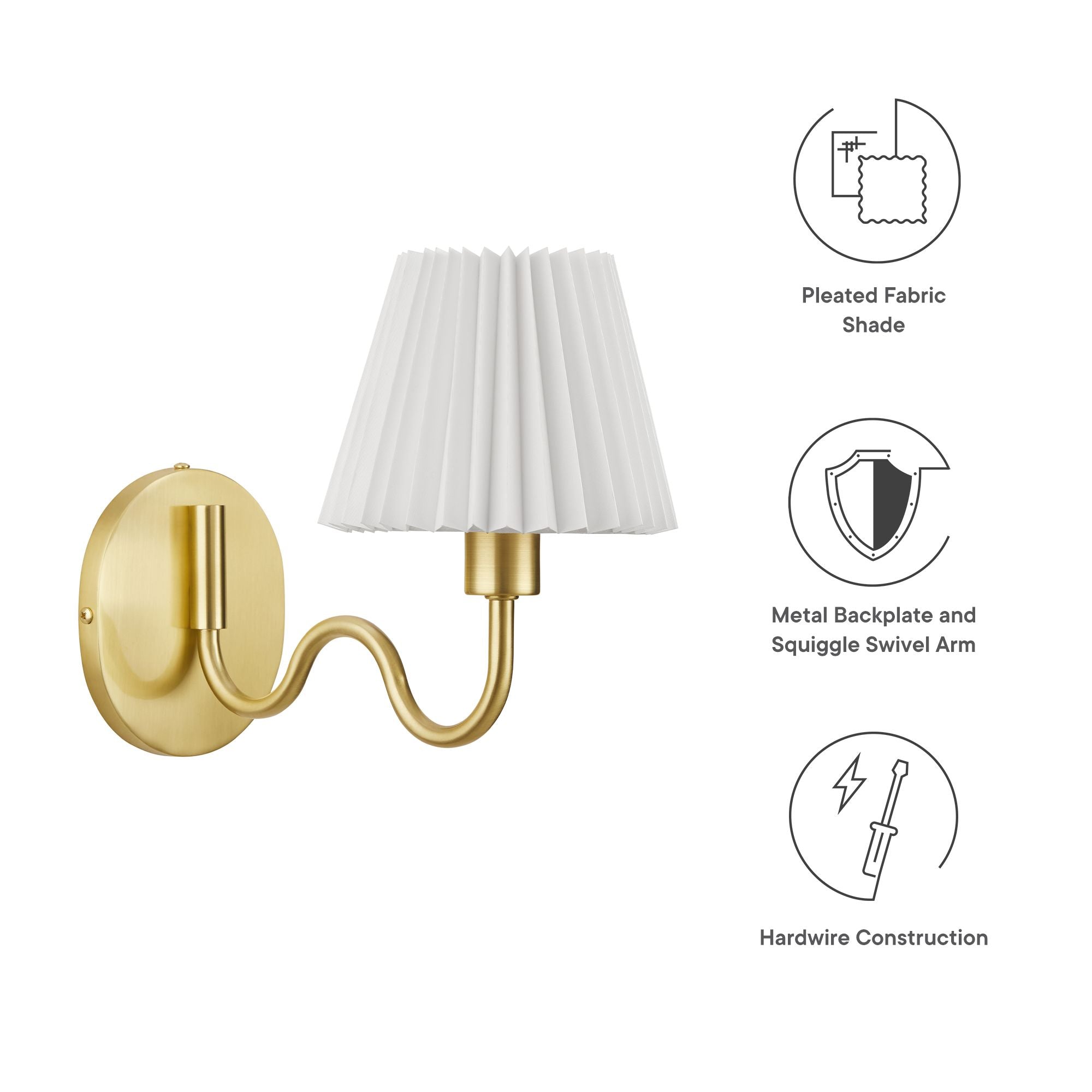 Modway Wave Squiggle Arm Wall Sconce