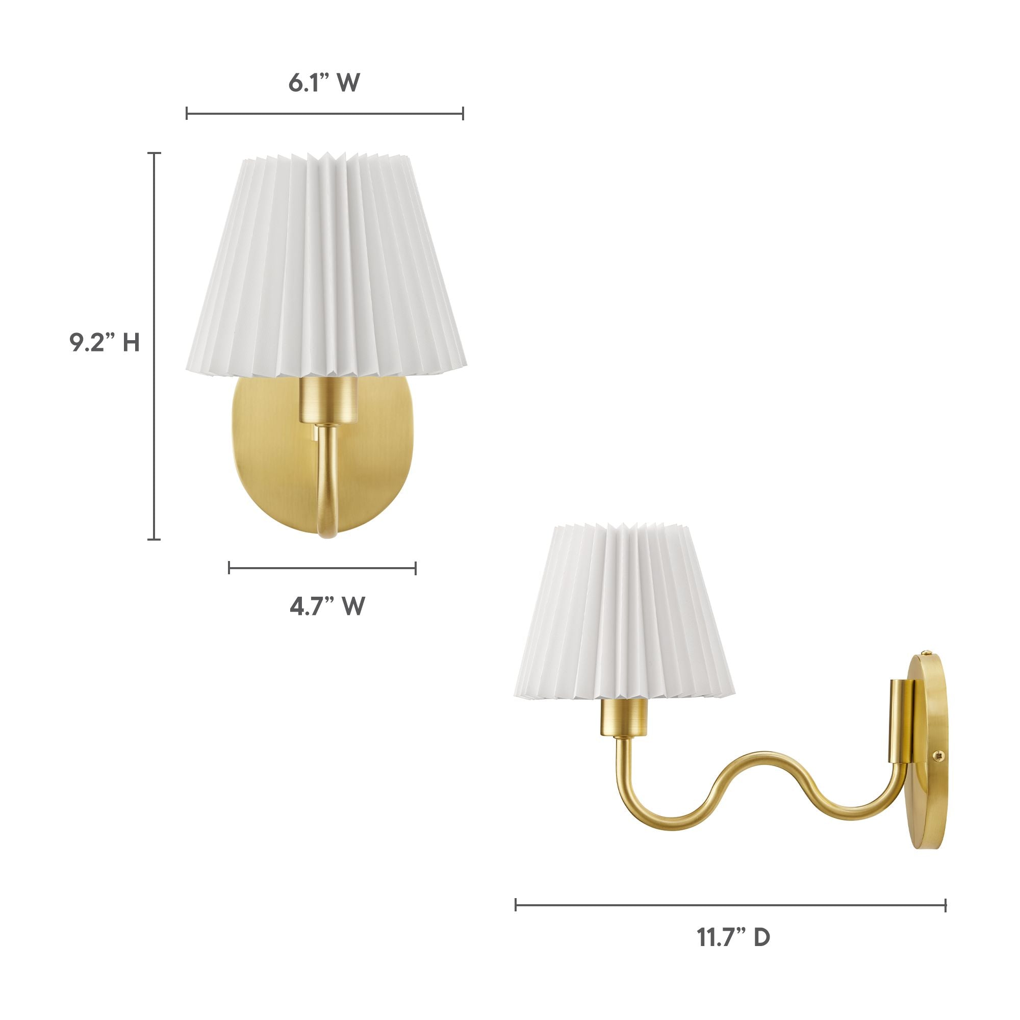 Modway Wave Squiggle Arm Wall Sconce