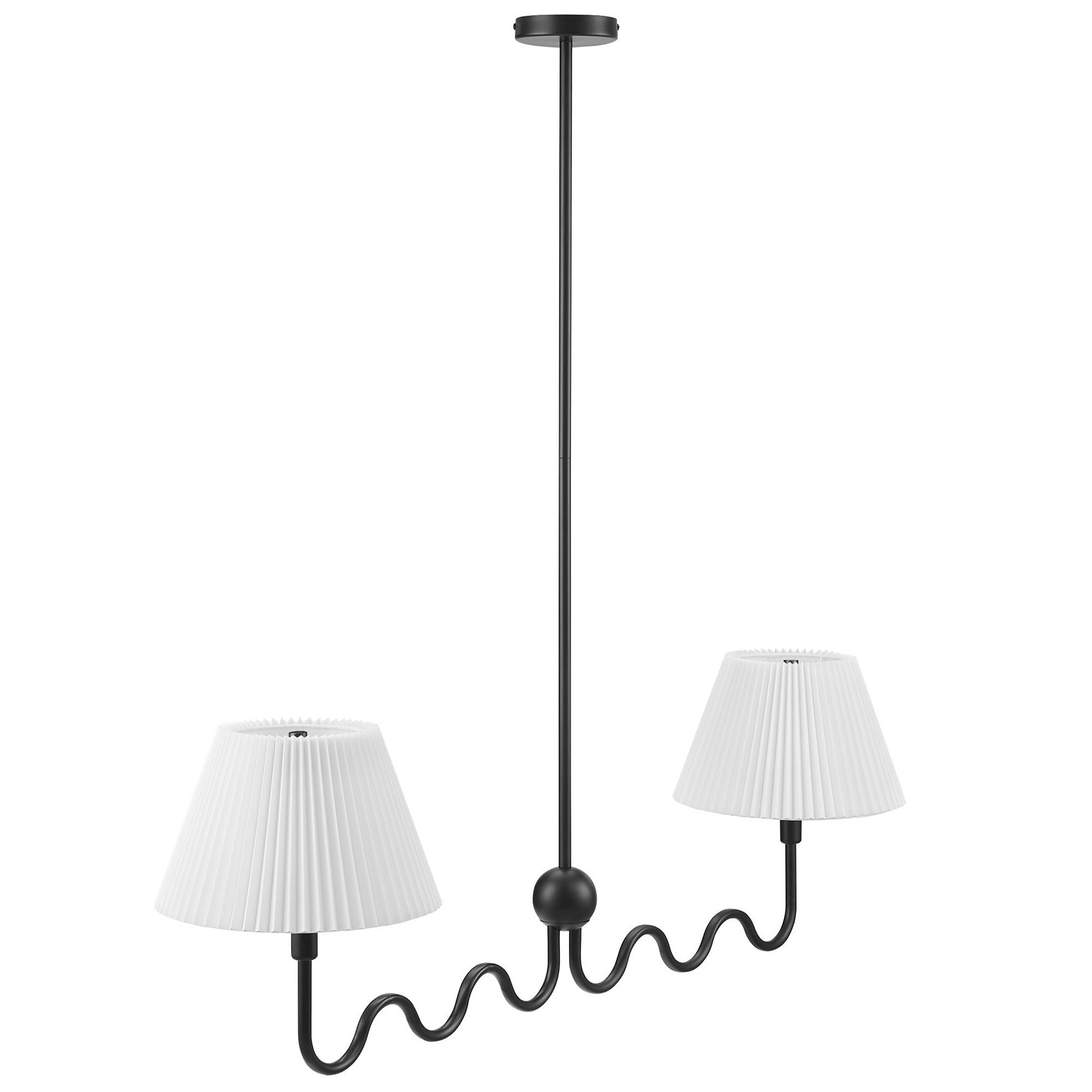 Modway Wave Squiggle 2-Arm Pendant Light