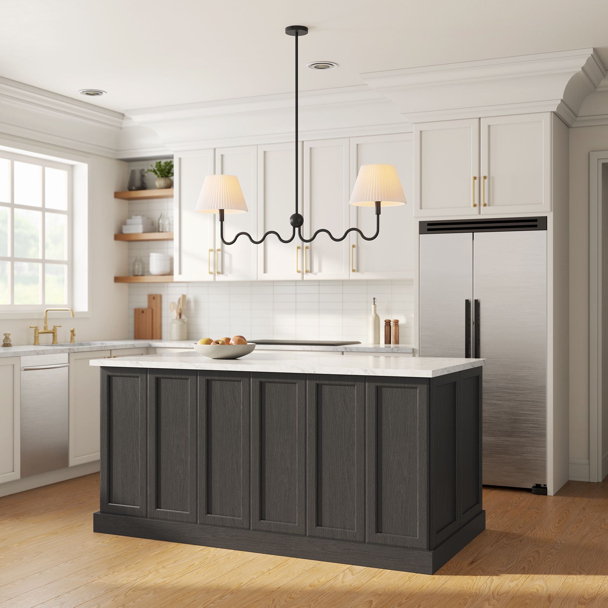 Modway Wave Squiggle 2-Arm Pendant Light