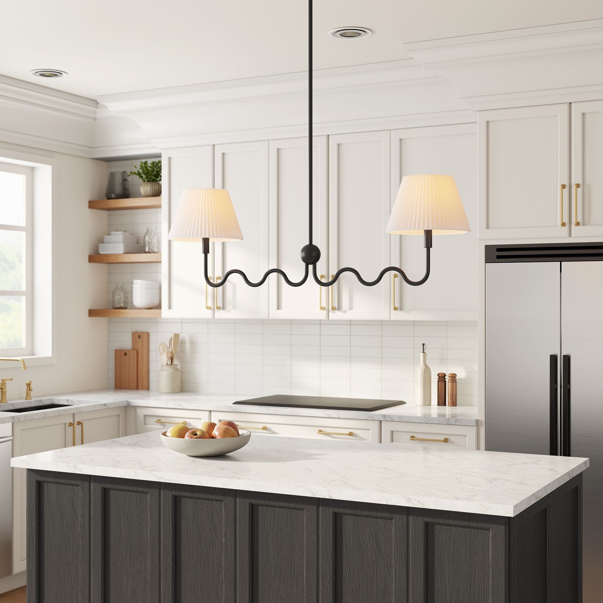 Modway Wave Squiggle 2-Arm Pendant Light