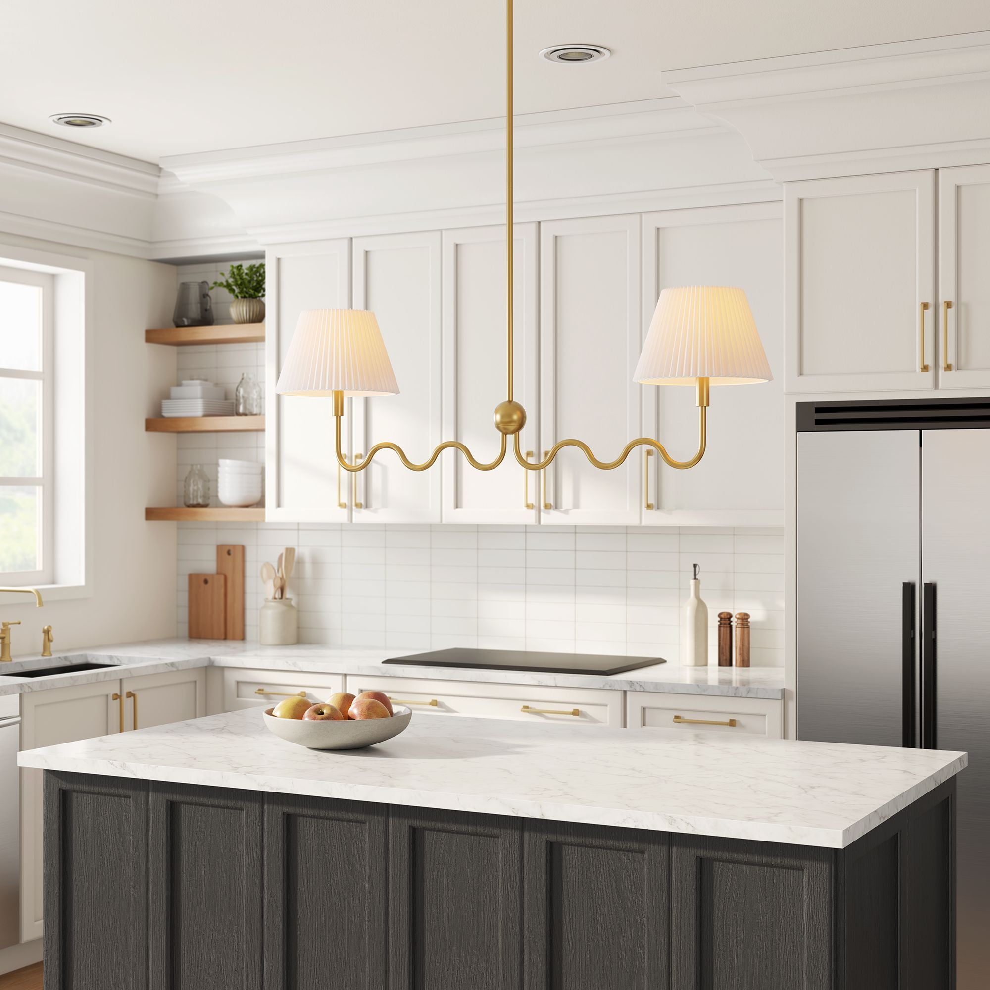 Modway Wave Squiggle 2-Arm Pendant Light