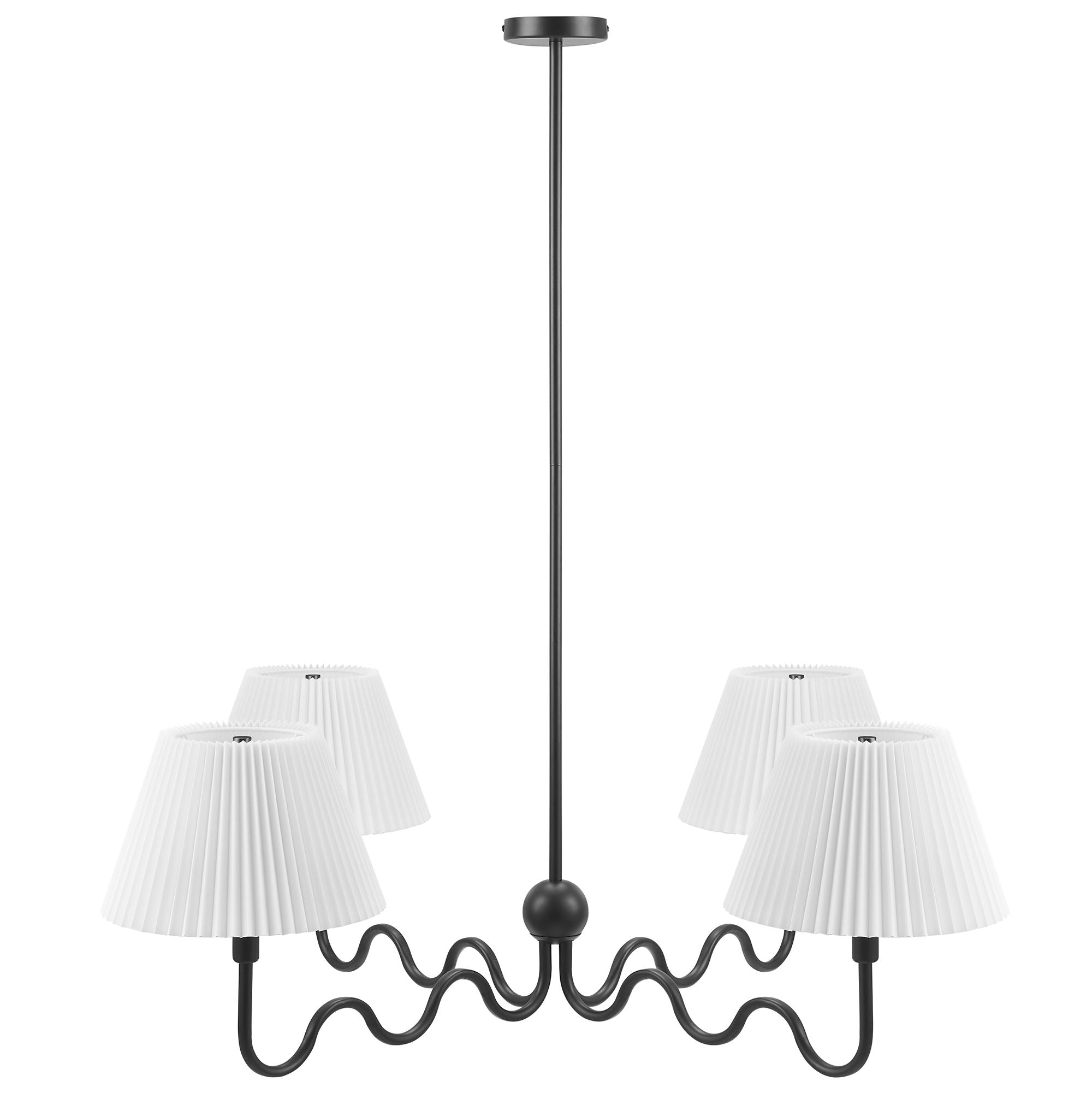 Modway Wave Squiggle 4-Arm Pendant Light