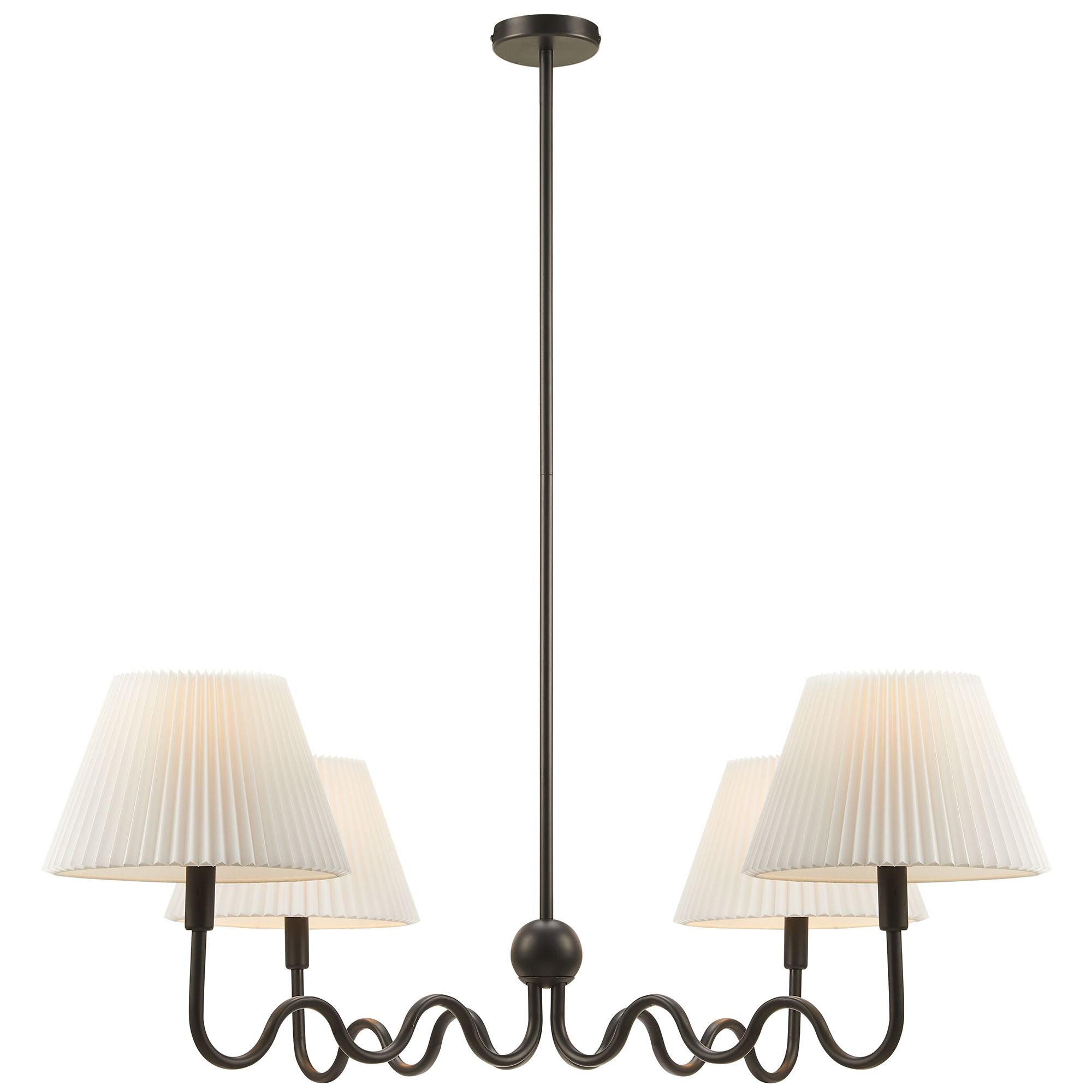 Modway Wave Squiggle 4-Arm Pendant Light