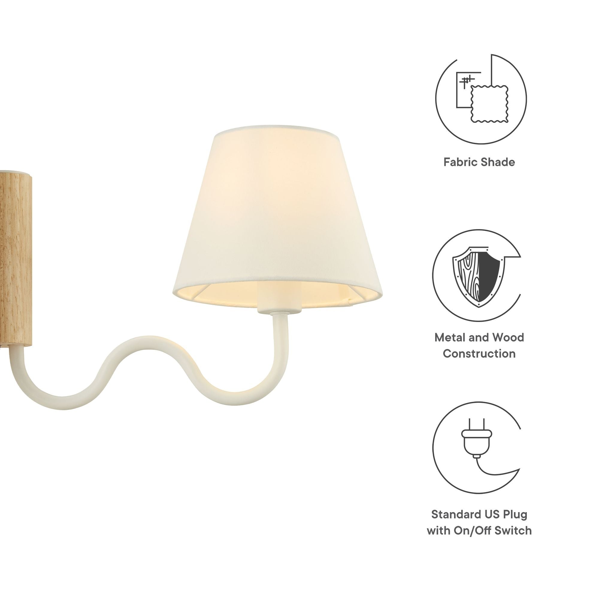 Modway Sunlit Squiggle Arm Wall Sconce