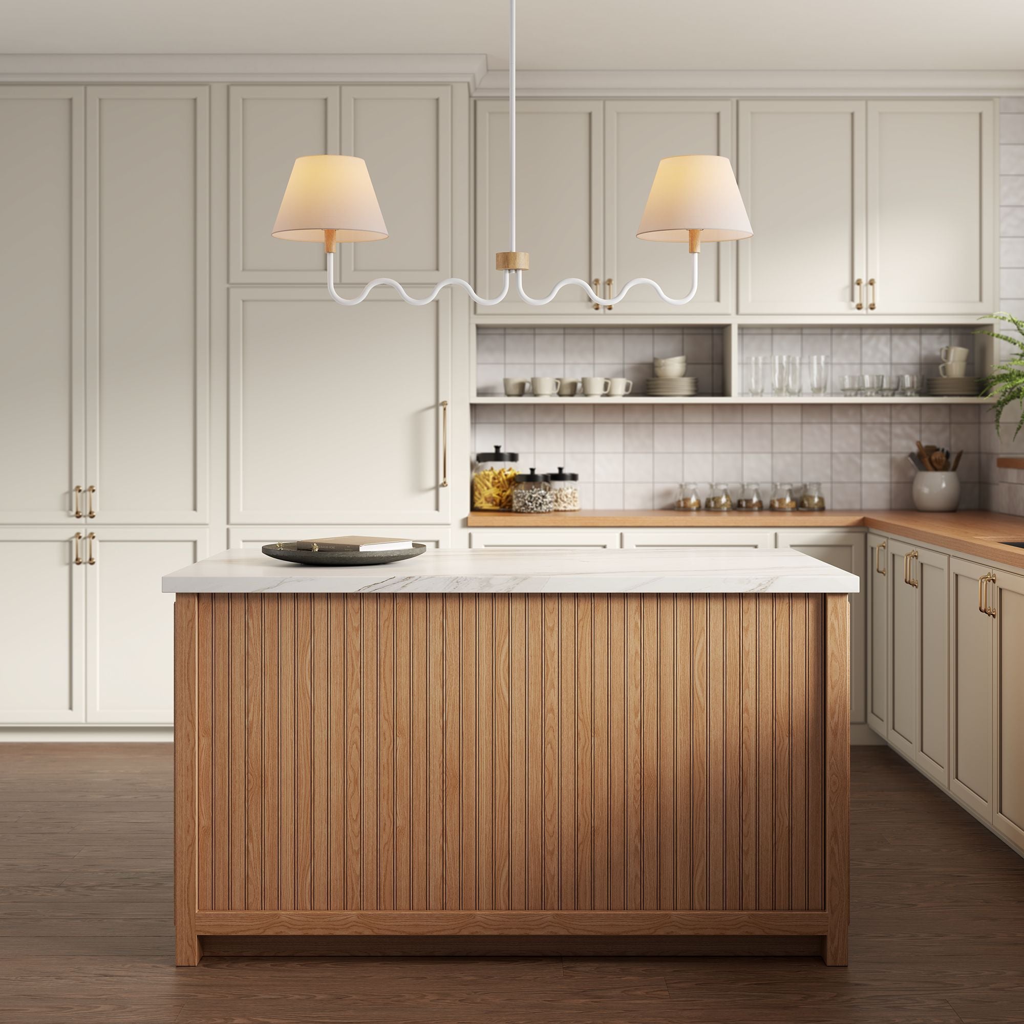Modway Sunlit Squiggle 2-Arm Pendant Light