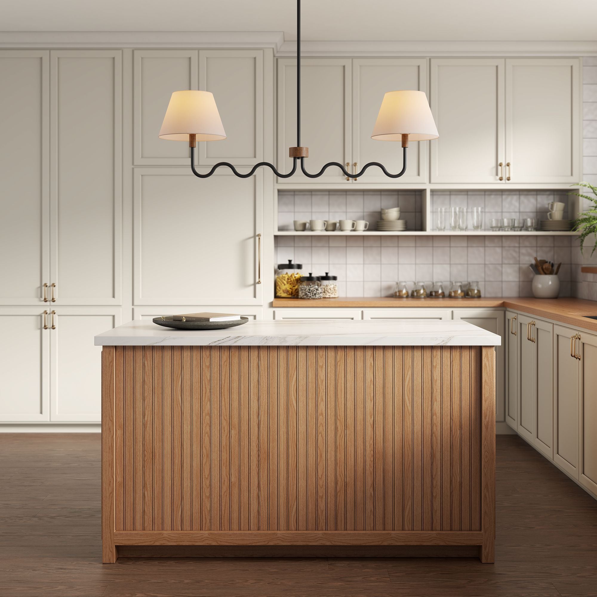 Modway Sunlit Squiggle 2-Arm Pendant Light