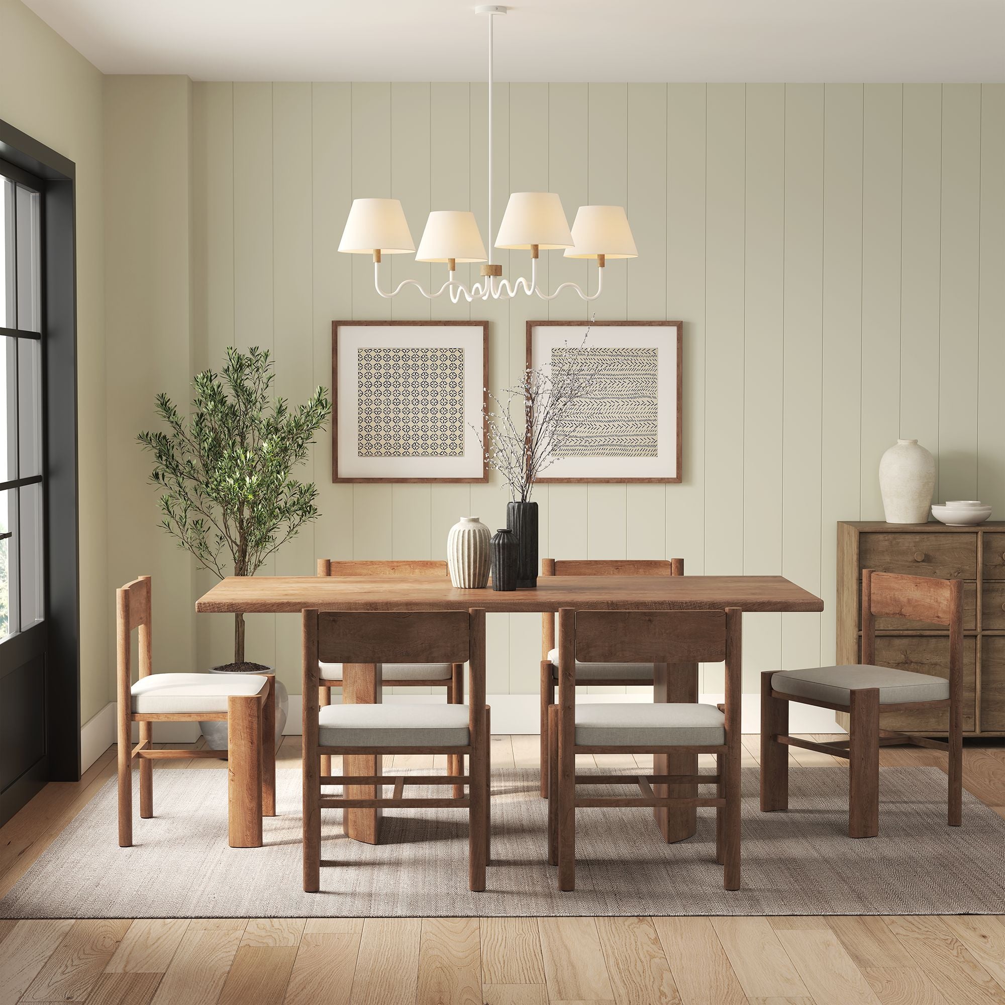 Modway Sunlit Squiggle 4-Arm Pendant Light