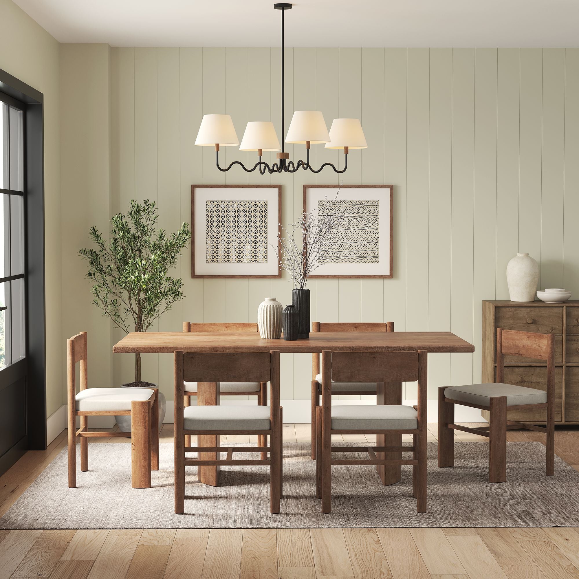 Modway Sunlit Squiggle 4-Arm Pendant Light