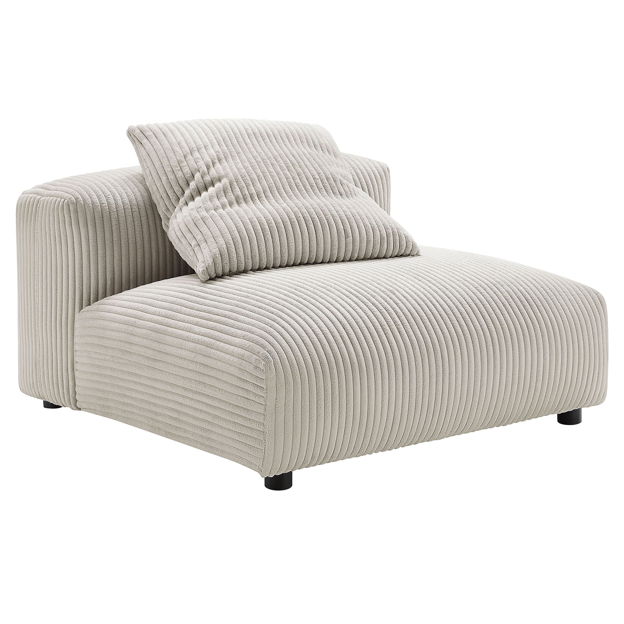 Modway Solace 3-Piece Modular Corduroy Upholstered Sofa