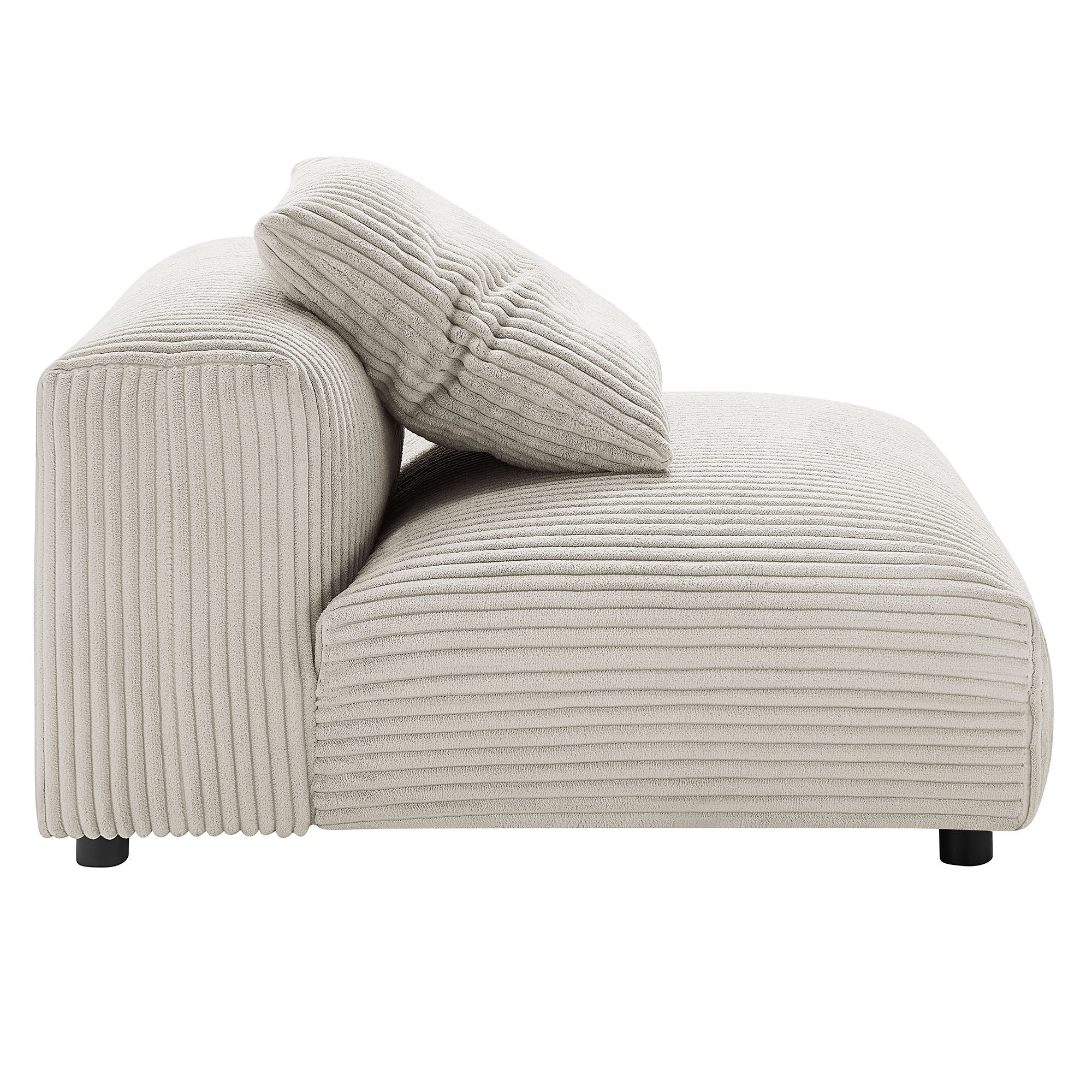 Modway Solace 3-Piece Modular Corduroy Upholstered Sofa