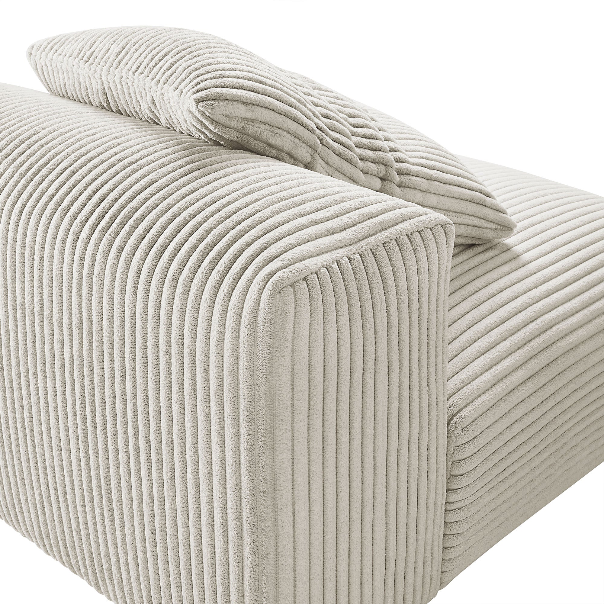 Modway Solace Modular Corduroy Upholstered Armless Chair