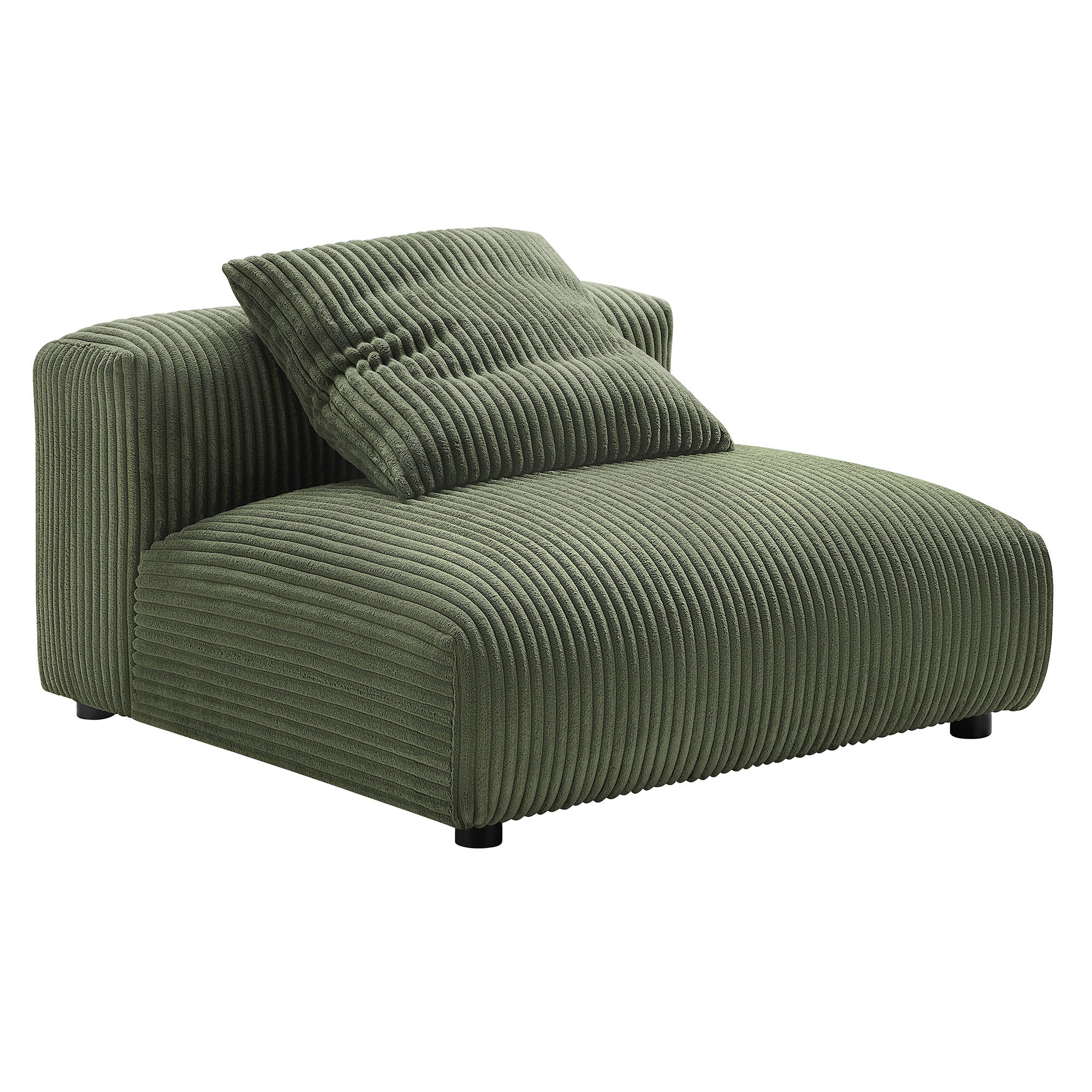 Modway Solace 3-Piece Modular Corduroy Upholstered Sofa