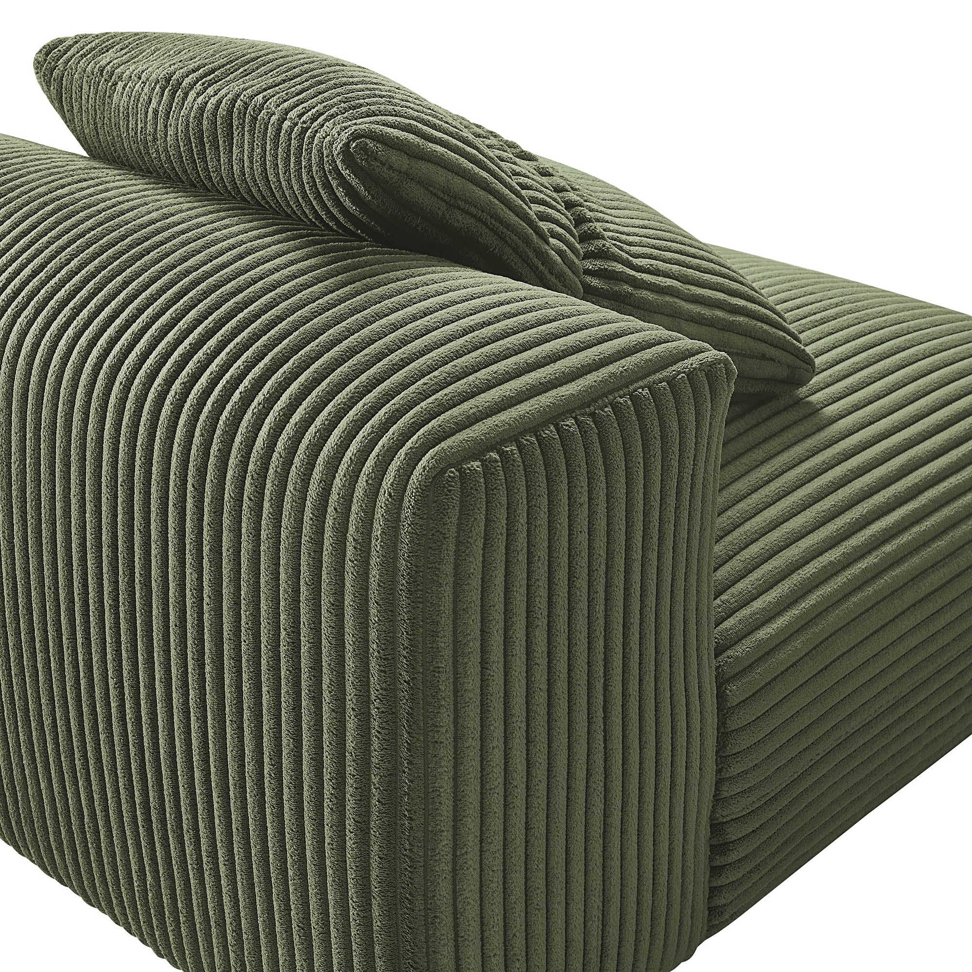Modway Solace Modular Corduroy Upholstered Armless Chair
