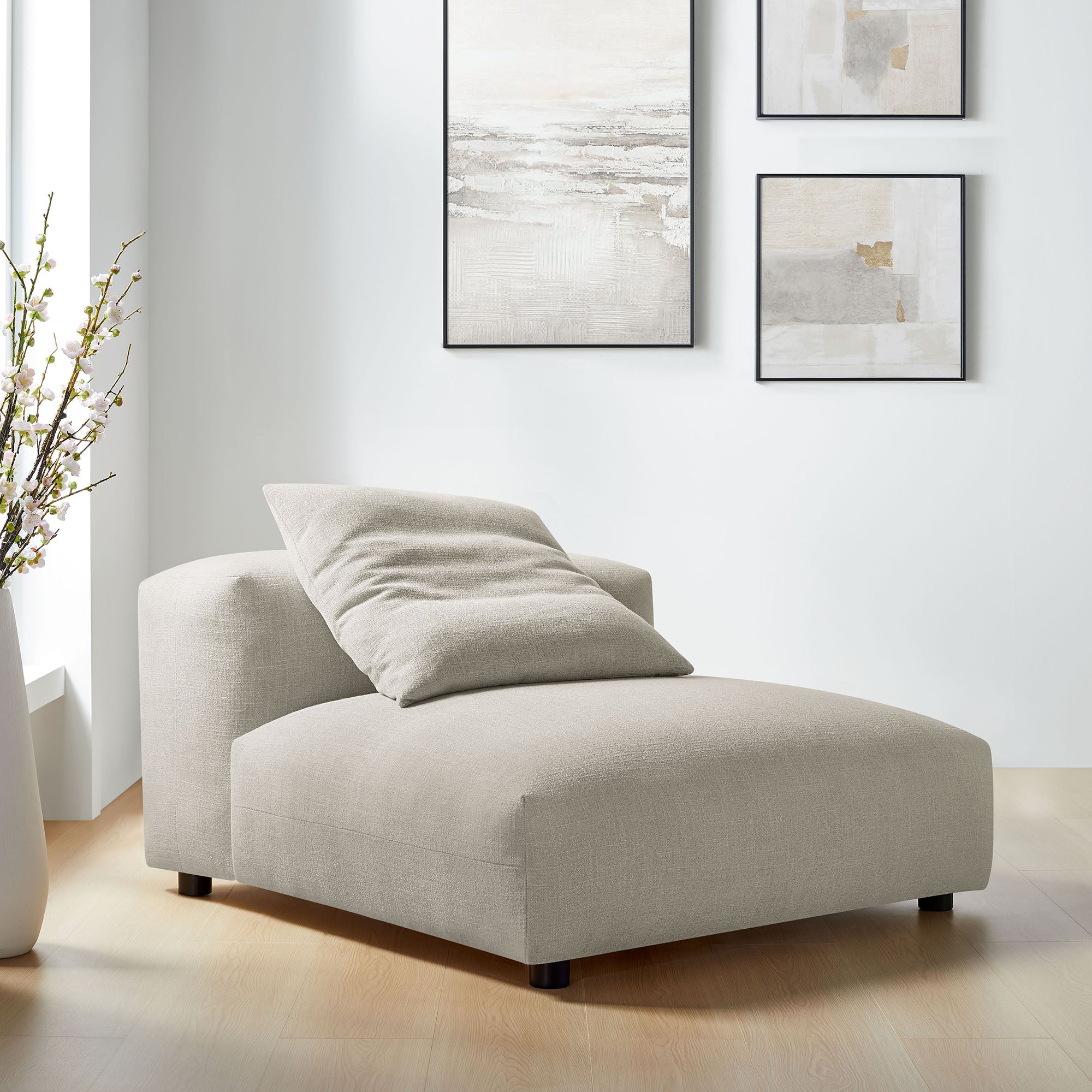 Modway Solace Modular Upholstered Fabric Armless Chair