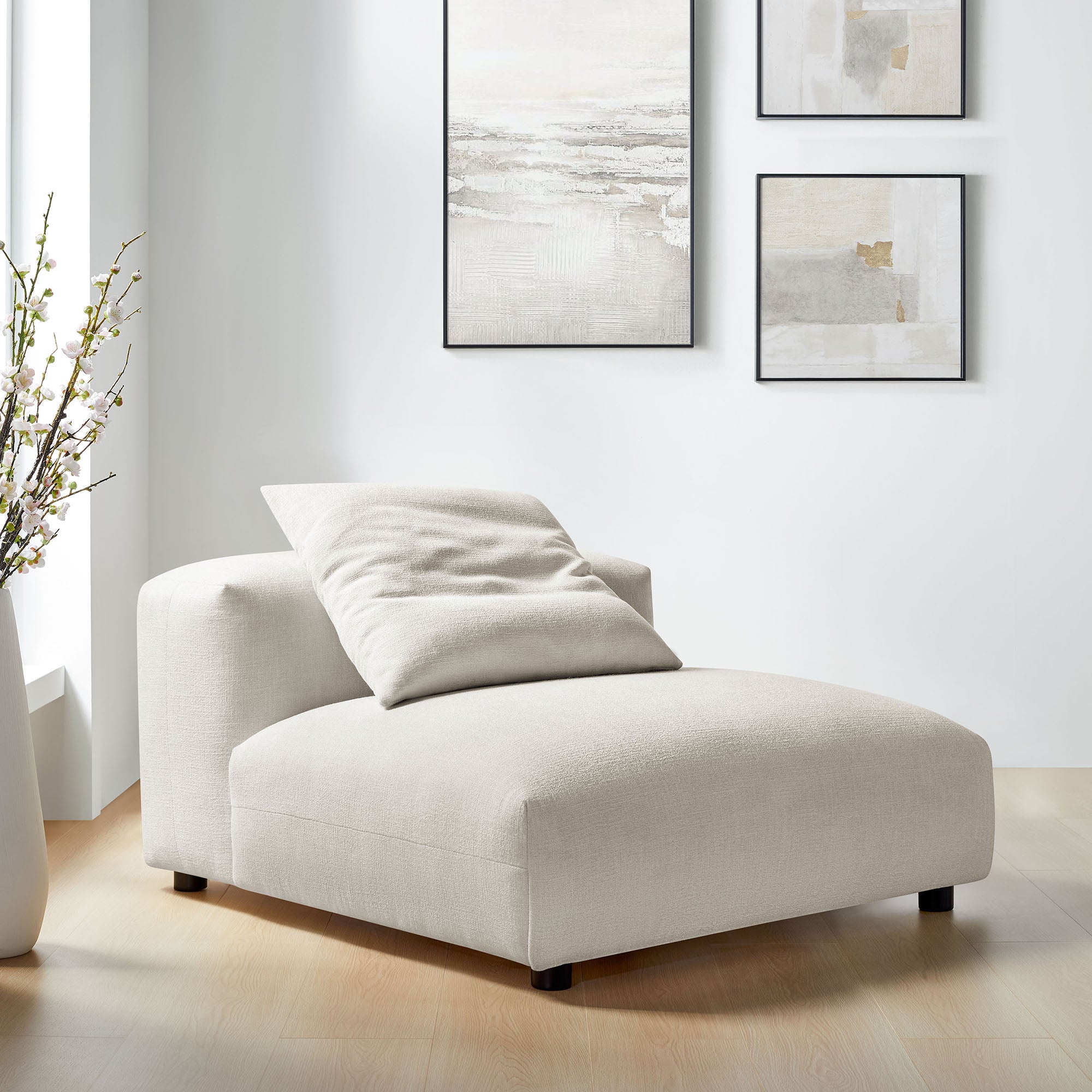 Modway Solace Modular Upholstered Fabric Armless Chair